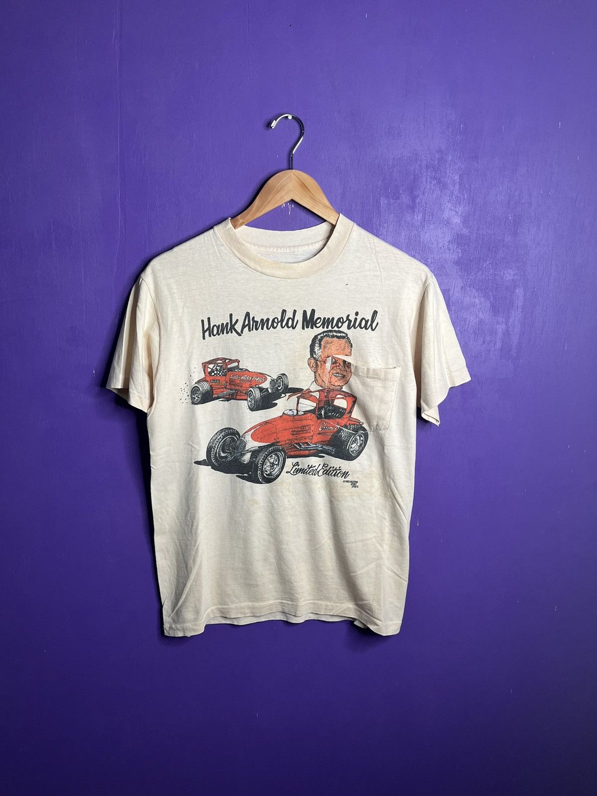 Vintage Vintage 80s Hank Arnold memorial racing tee Size US M / EU 48-50 / 2 - 1 Thumbnail