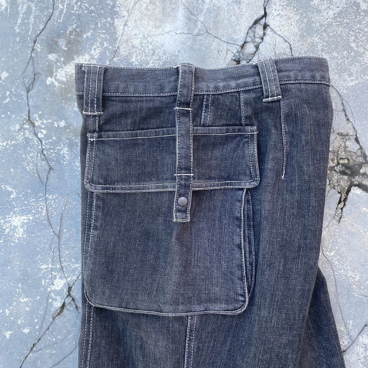 Japanese Brand INTELLECTION Wide Baggy Flare Size US 30 / EU 46 - 4 Thumbnail
