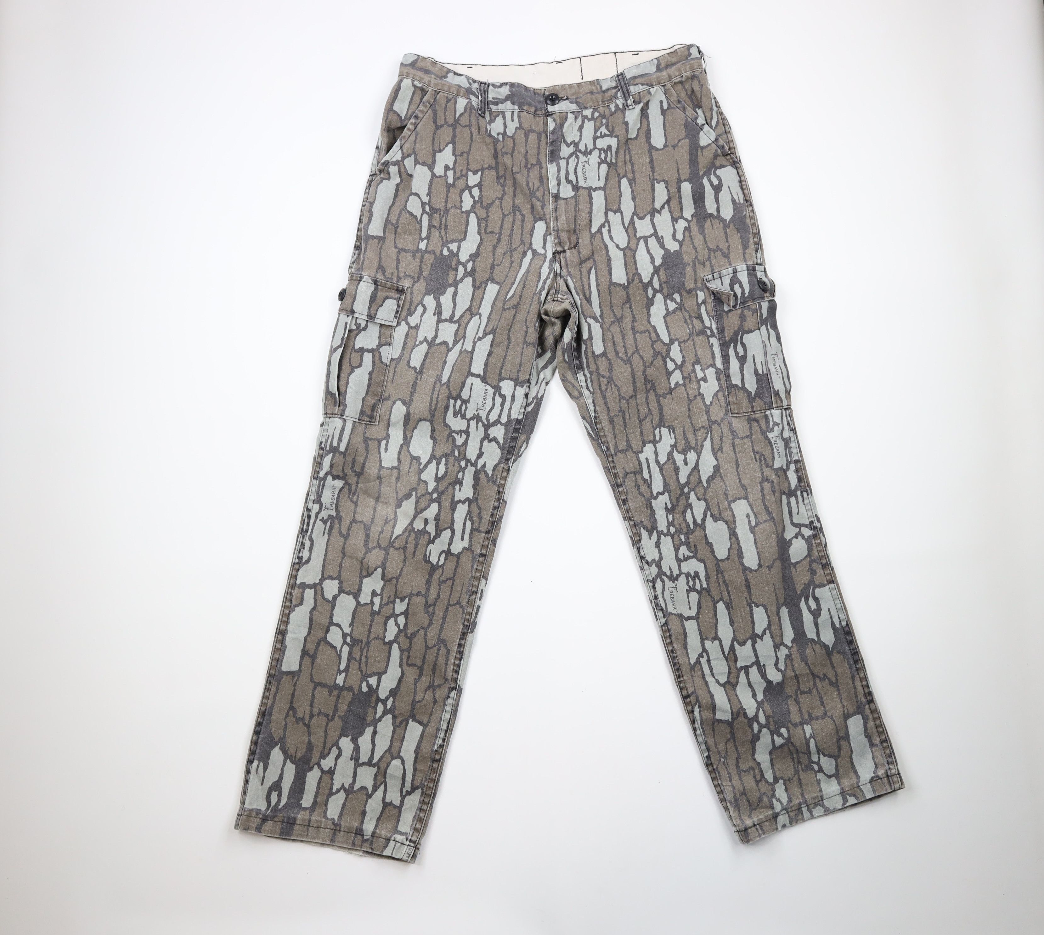 image of Vintage 80's Wide Leg Trebark Camouflage Cargo Pants Usa, Men's (Size 36)