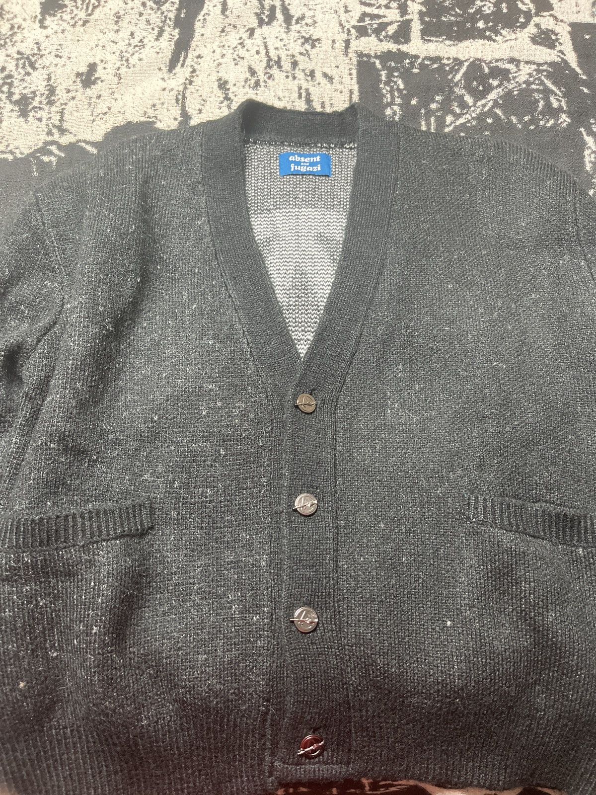 Absent × Fugazi Absent x Fugazi Monogram Knit Cardigan Size US M / EU 48-50 / 2 - 2 Thumbnail