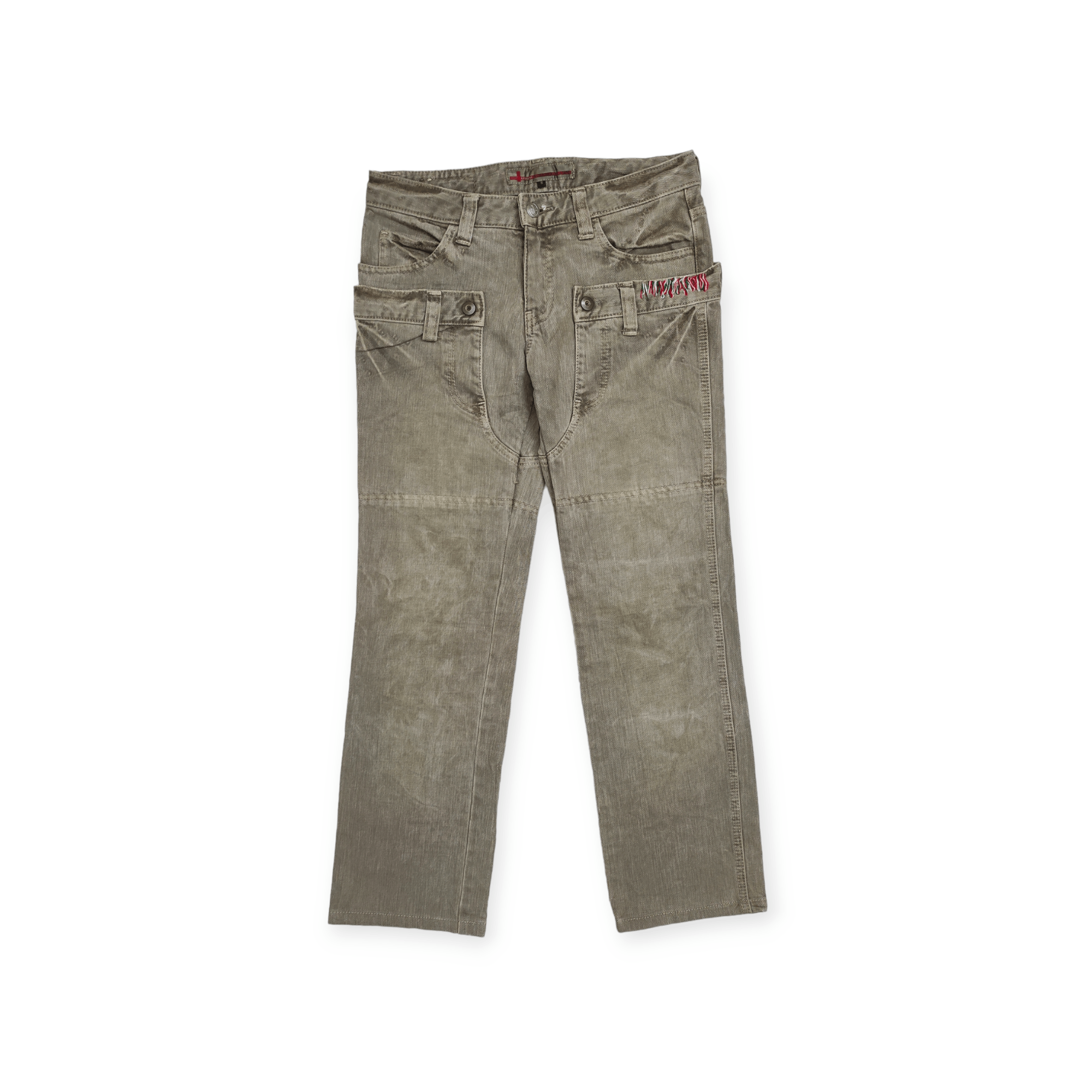 Japanese Brand Fw2000 Rare GENOESE Flip Pocket extraordinary Jeans Size 29" - 1 Thumbnail