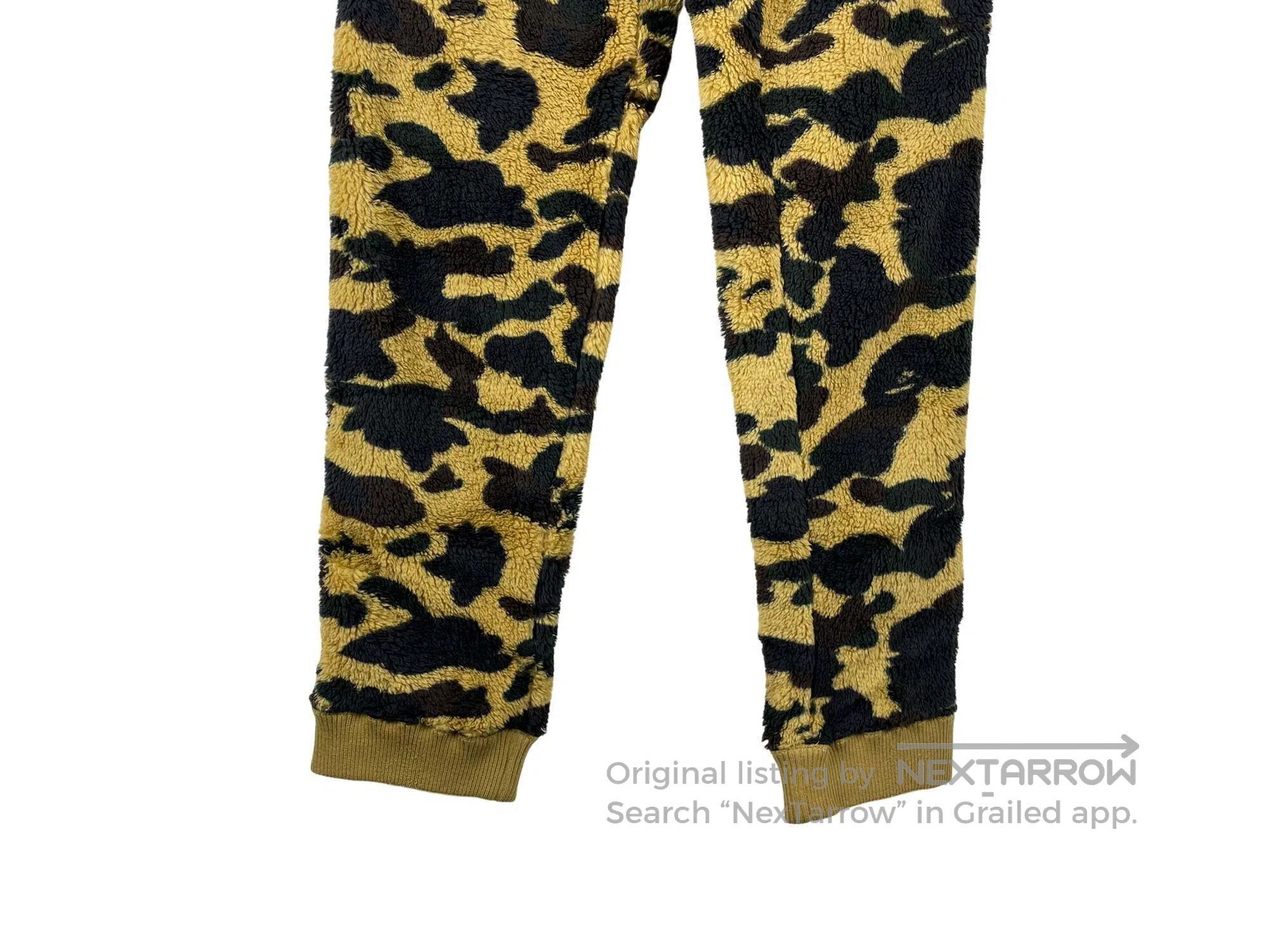 Bape Bape size S Yellow Camo Fleece Sweatpants Size US 27 - 4 Thumbnail