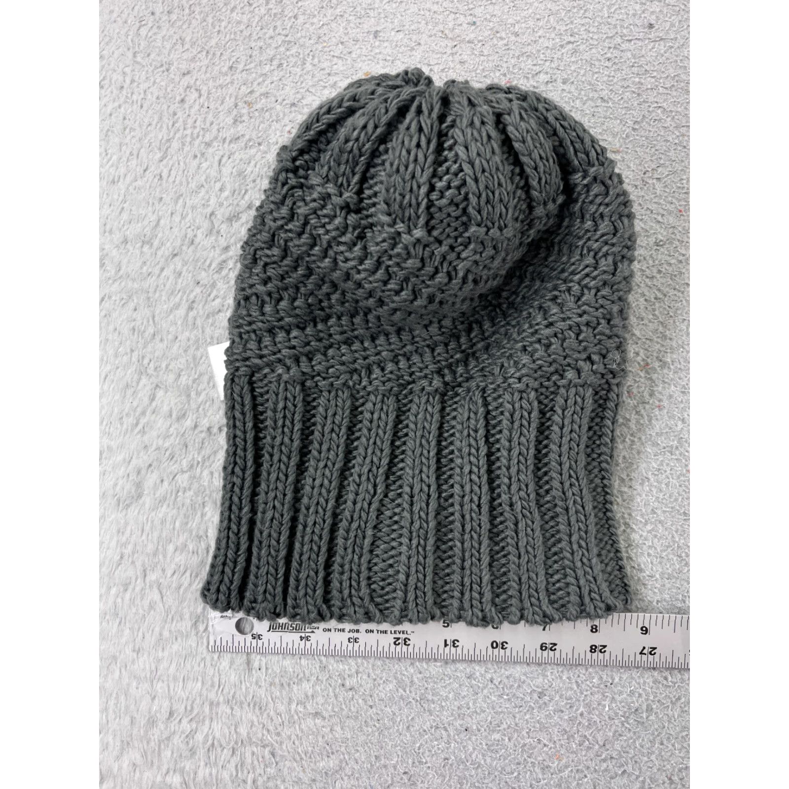 Vintage Minicci Beanie Beanie Womens One Size Gray Knit Zig Zag 100% Acrylic Winter Ski Outdoor Hat Mens Womens Size ONE SIZE - 4 Thumbnail