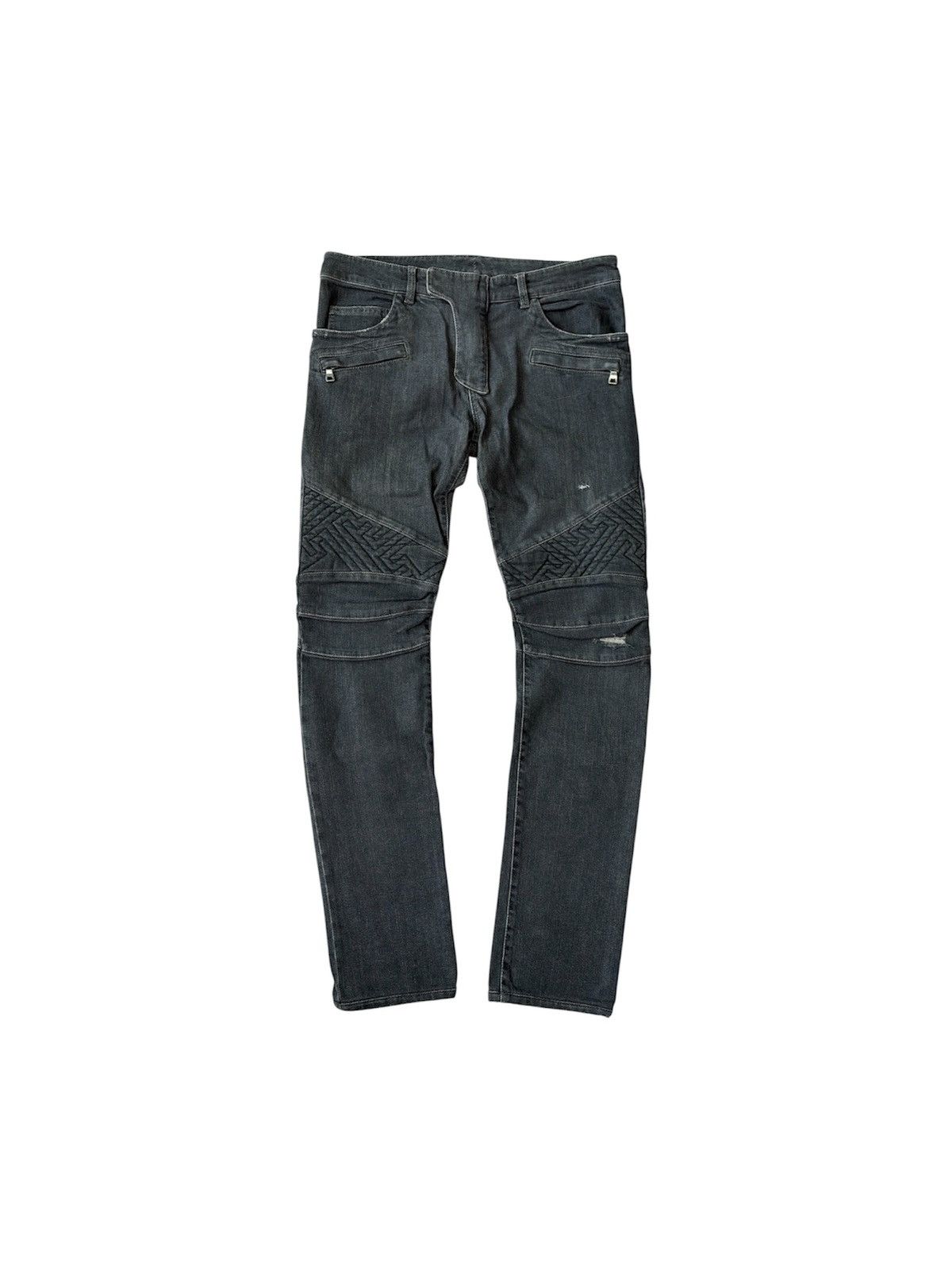 Balmain Balmain Quilting Biker Jean Size US 31 - 1 Thumbnail