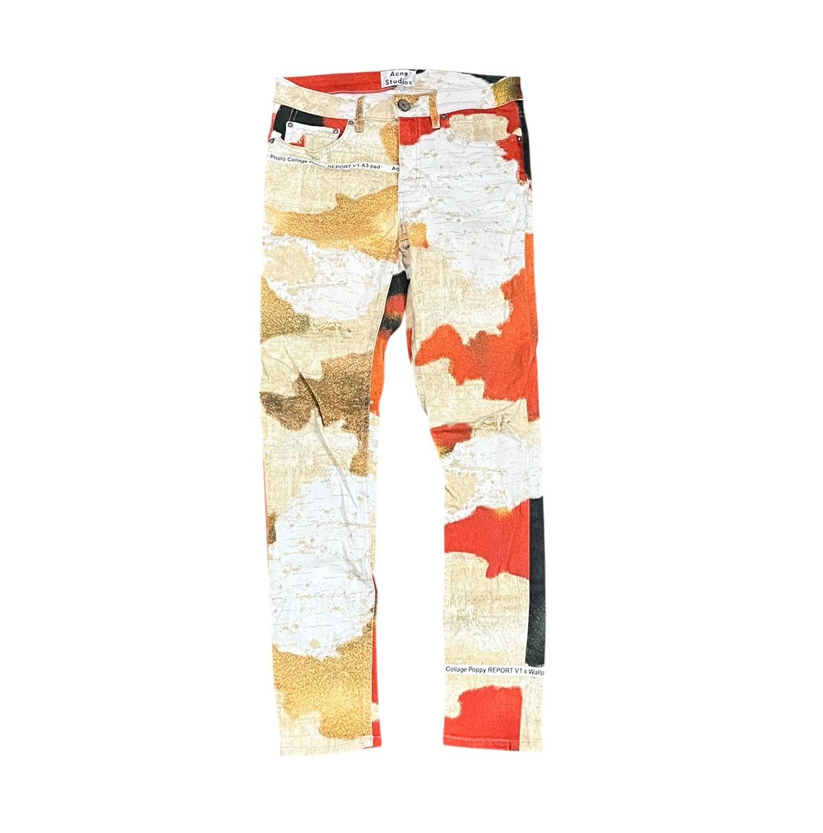 Acne Studios Acne studios skin 5 w poppy printed jeans Size US 27 - 1 Thumbnail