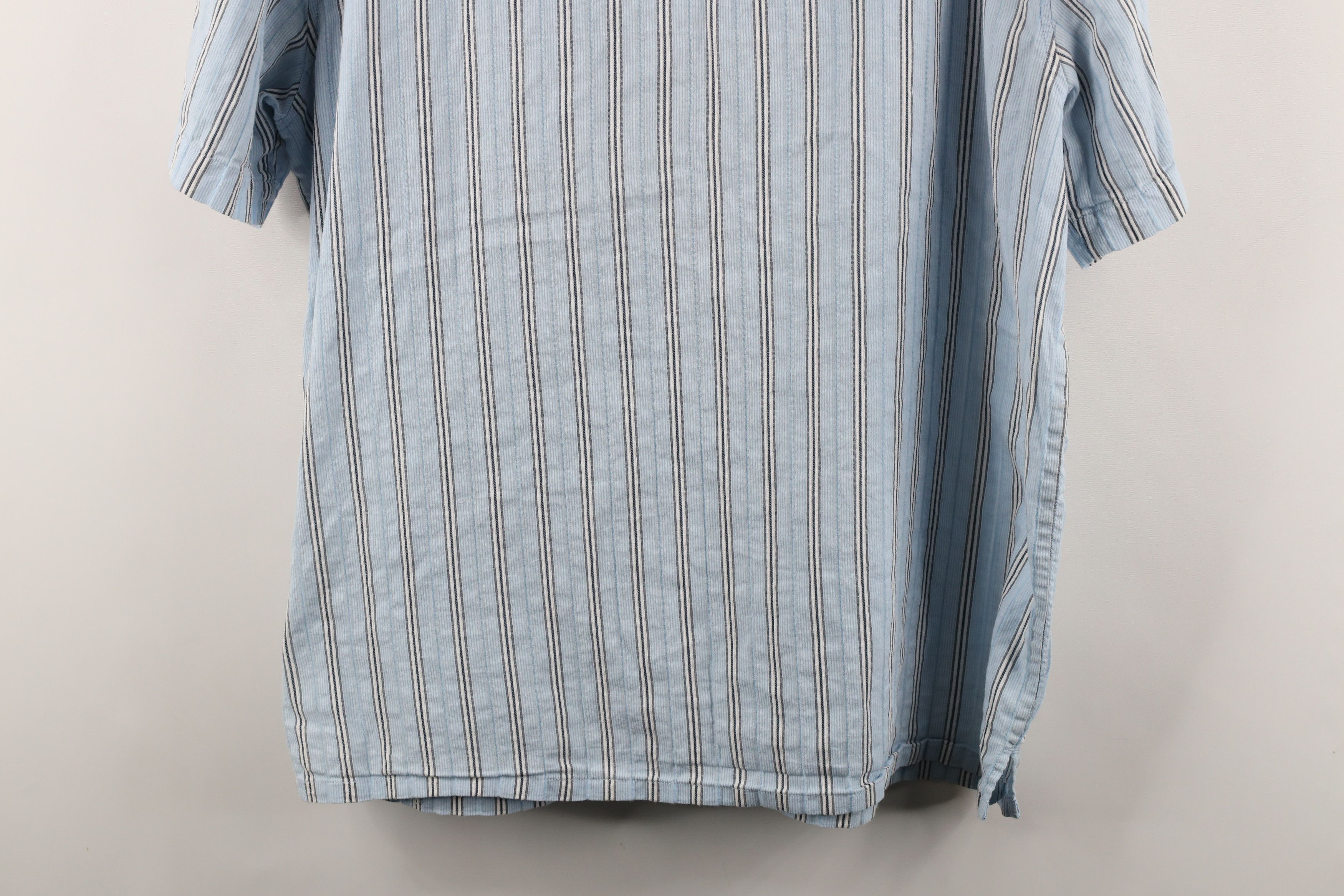 Marmot × Vintage Marmot Striped Seersucker Short Sleeve Button Shirt Blue Size US L / EU 52-54 / 3 - 14 Thumbnail