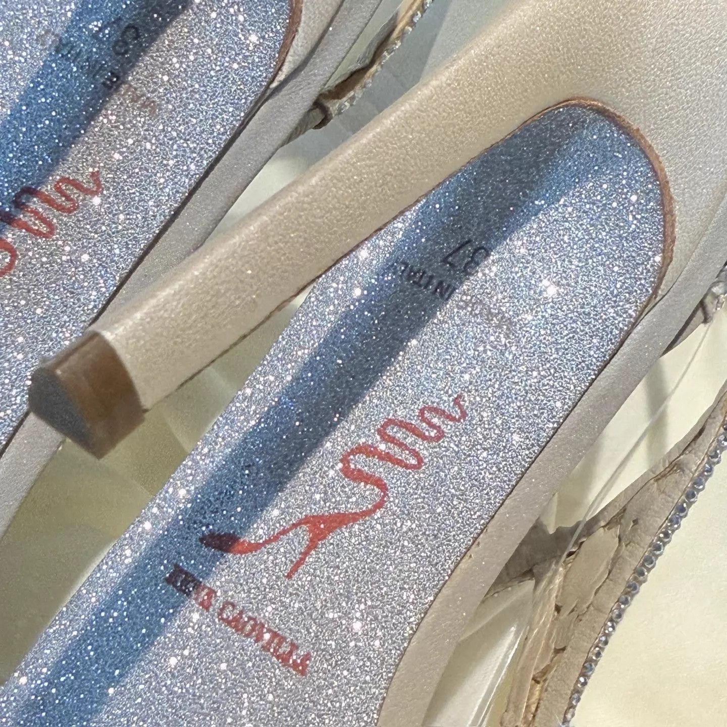 Rene Caovilla RENE CAOVILLA Strappy Crystal Heels Size 37 NWT Size US 6.5 / IT 36.5 - 7 Thumbnail
