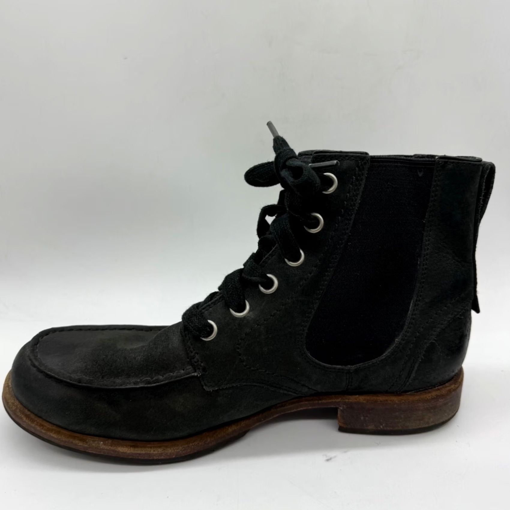 Ugg Ugg Mens Jarrett Faded Black Lace Up Leather Ankle Boots Size 10 Block Heel Size US 10 / EU 43 - 6 Thumbnail