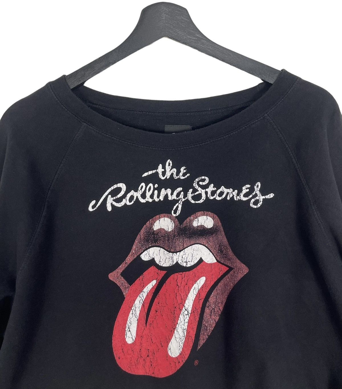 Band Tees × The Rolling Stones × Vintage Vintage The Rolling Stones Crop Sweatshirt Size L / US 10 / IT 46 - 4 Thumbnail