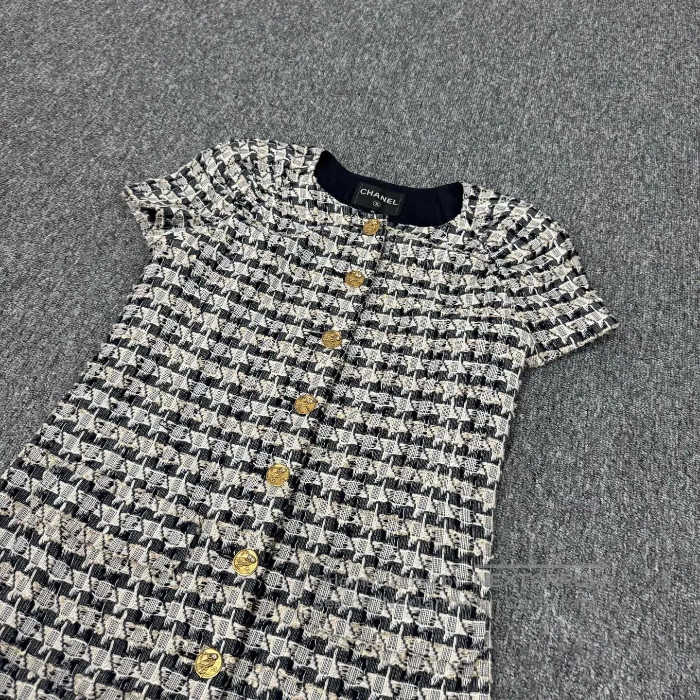 Chanel Chanel Greek Series Owl Diamond扣 Coarse Knit Dress| Size L / US 10 / IT 46 - 3 Thumbnail
