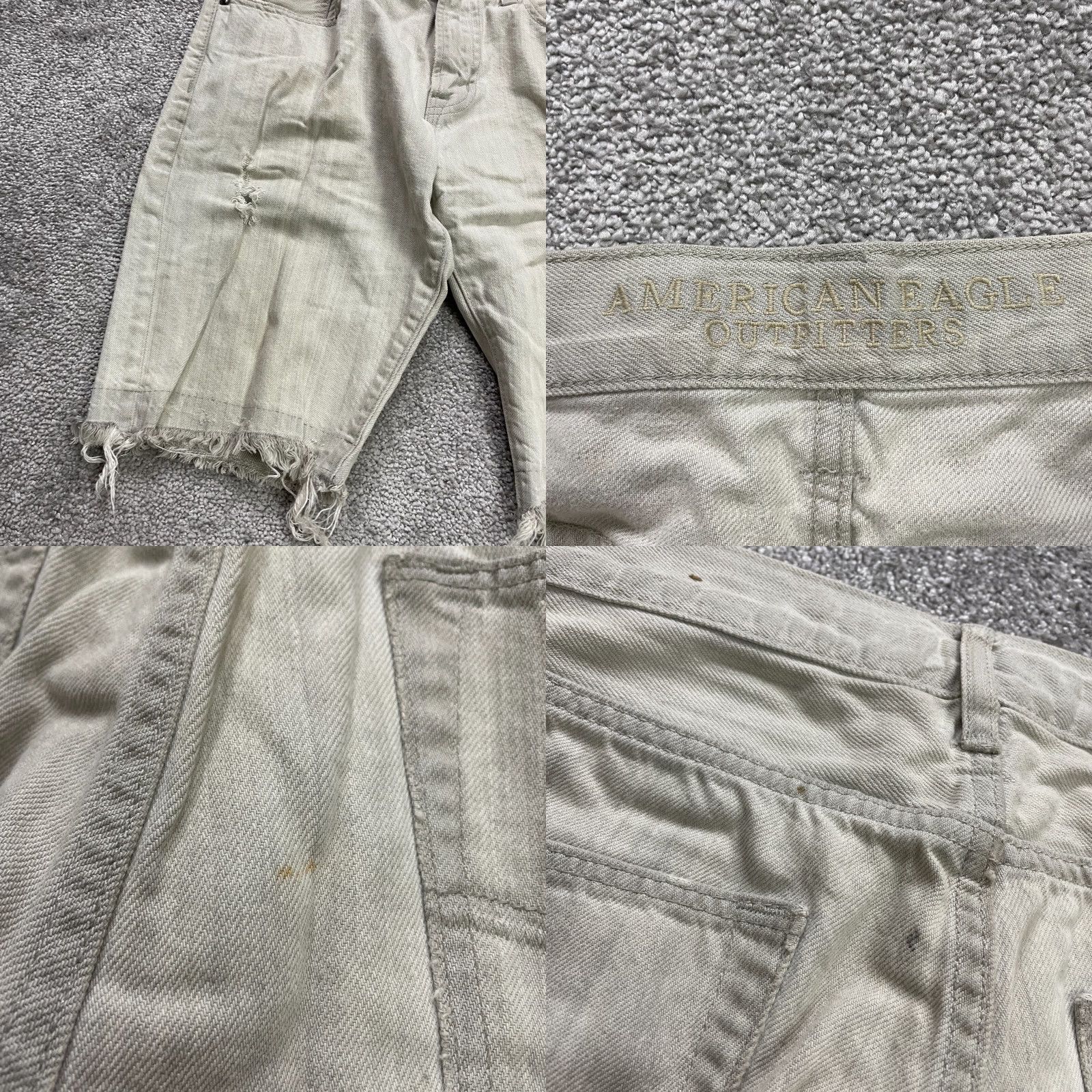 American Eagle Outfitters American Eagle Outfitters Bermuda Jorts Denim Shorts Mens 31 Raw Hem Distresssed Size US 31 - 8 Thumbnail
