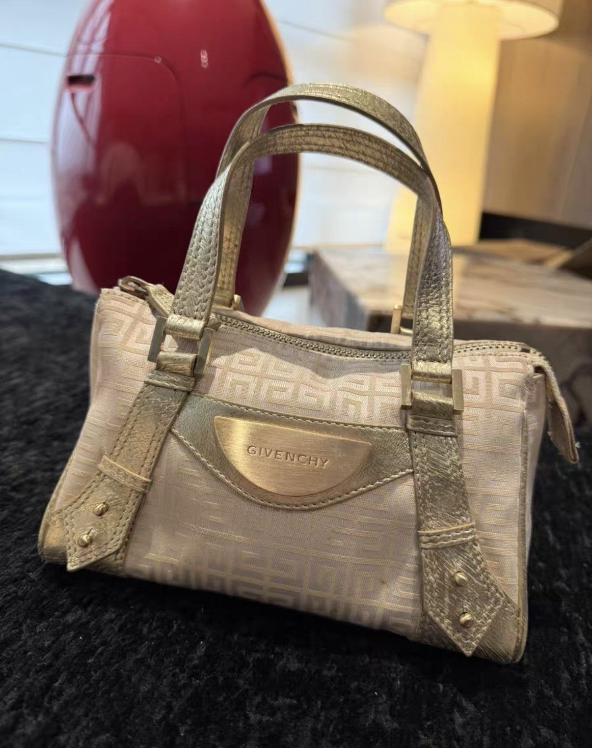 Givenchy Givenchy Mini Pink Monogram & Leather Boston Bag J36 Size ONE SIZE - 1 Thumbnail