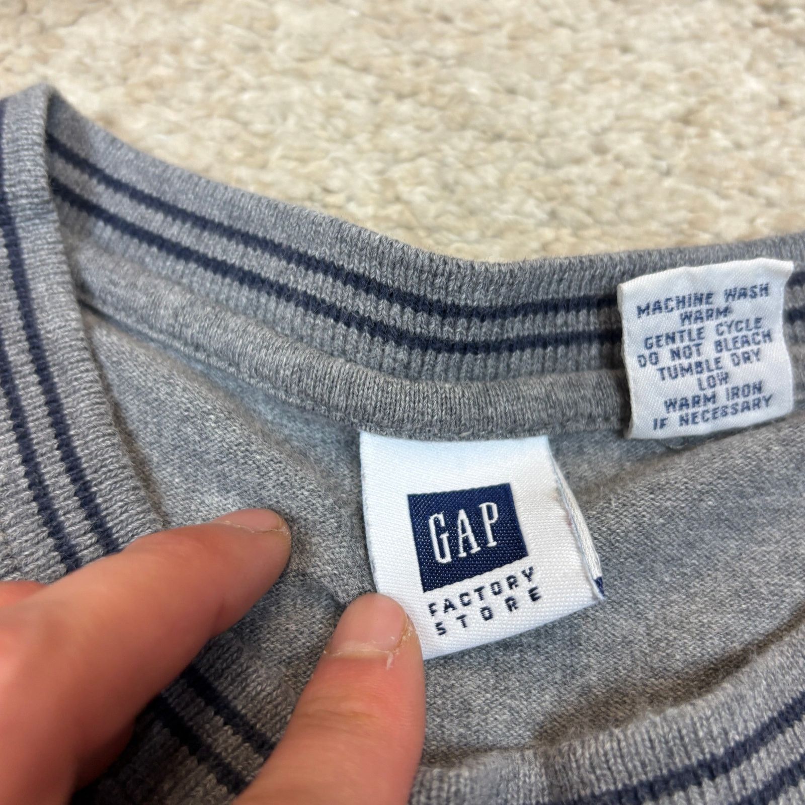 Gap × Vintage Vintage Y2K Gap Factory Store Ringer Shirt Men's L Retro Size US L / EU 52-54 / 3 - 6 Thumbnail
