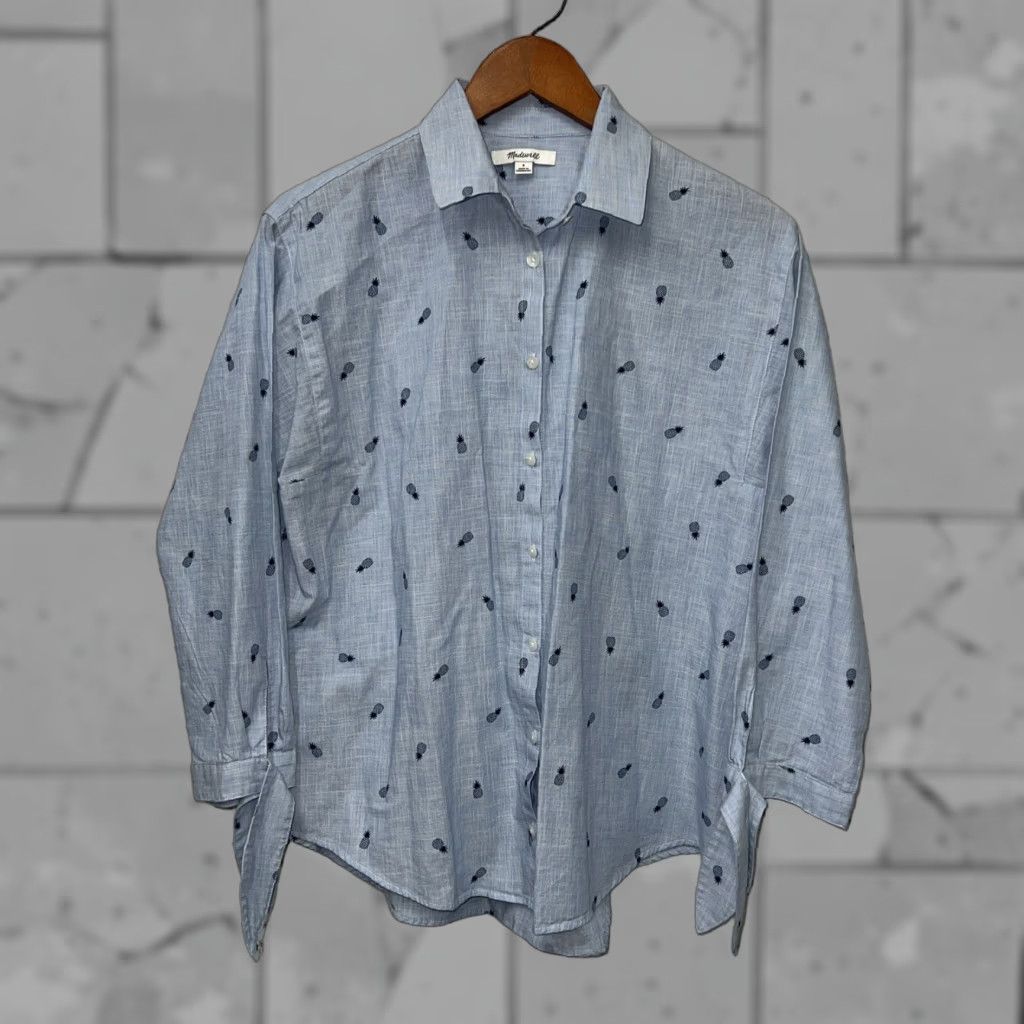 Madewell Madewell Button-Up Shirt Womens Size S Blue Shirt Women Small Blue Madewell Size S / US 4 / IT 40 - 1 Thumbnail