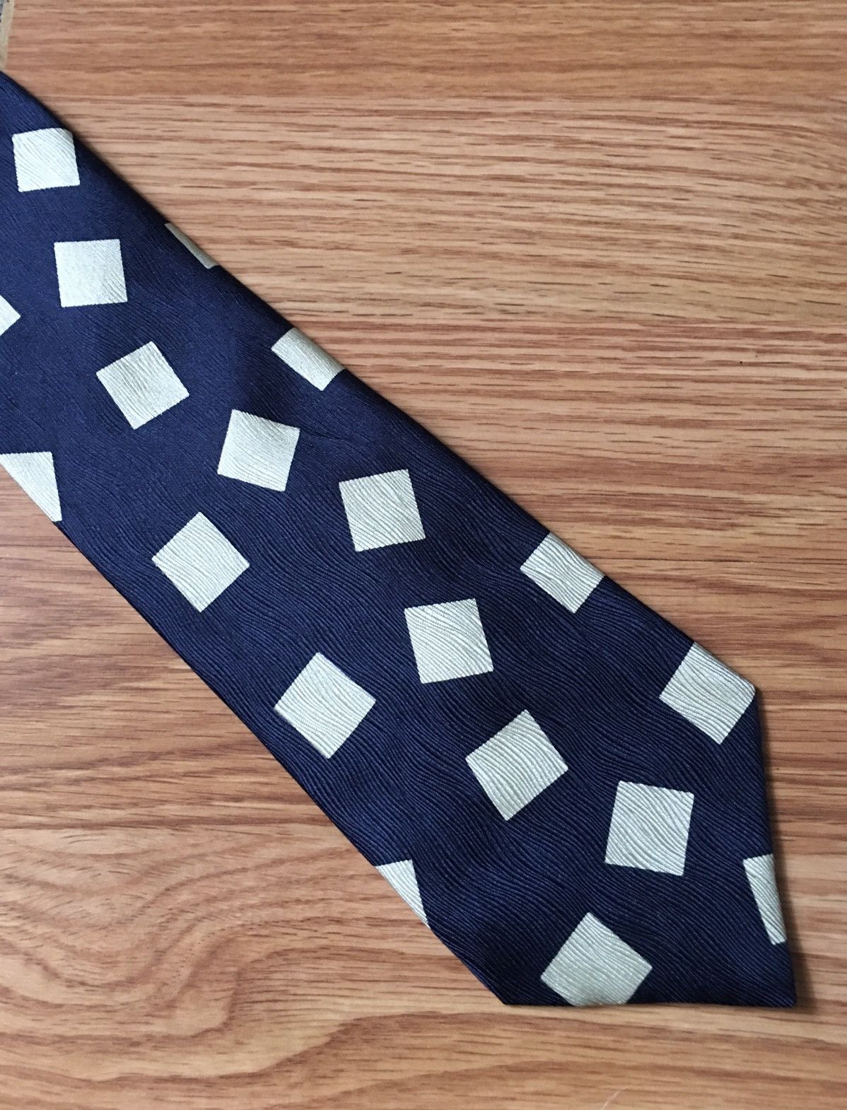 Vintage × Yves Saint Laurent Yves Saint Laurent Blue Vintage Designer Silk Mens Neck Tie Size ONE SIZE - 4 Thumbnail