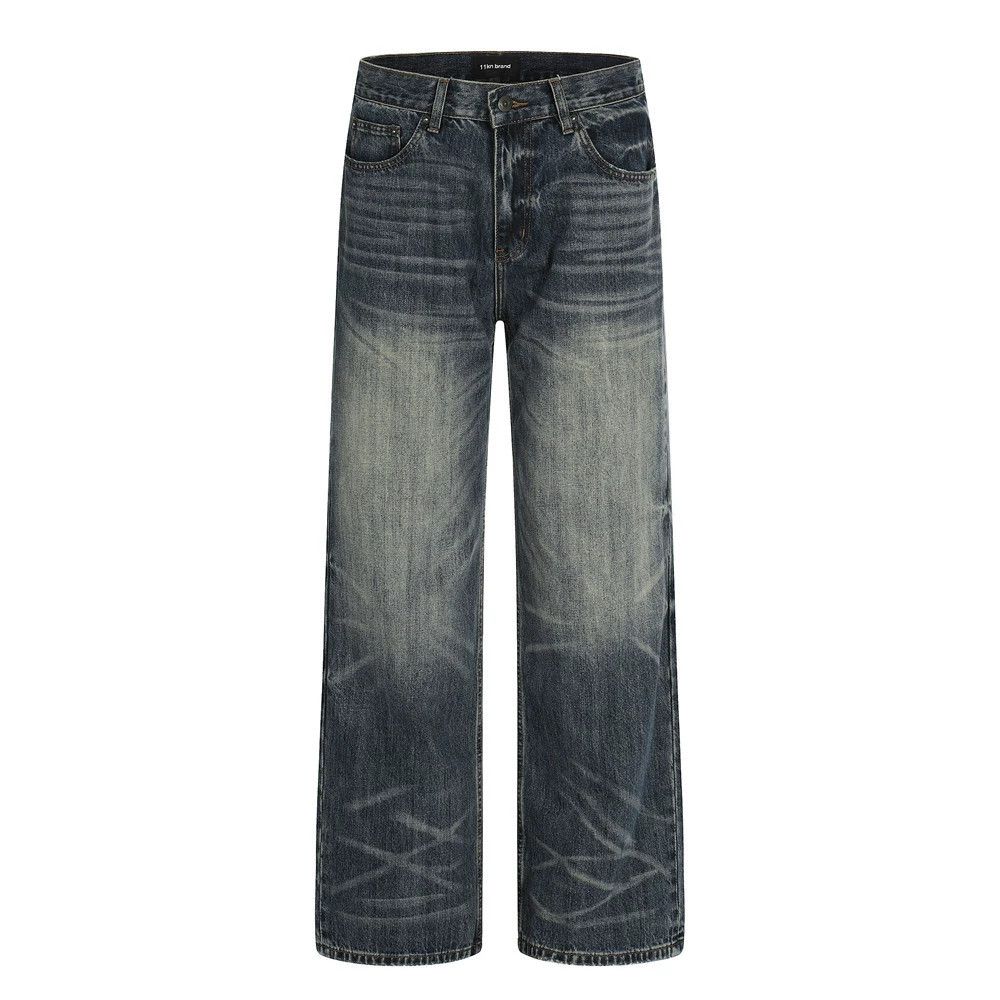 Jean Retro American street style distressed washed jeans Size US 32 / EU 48 - 1 Thumbnail