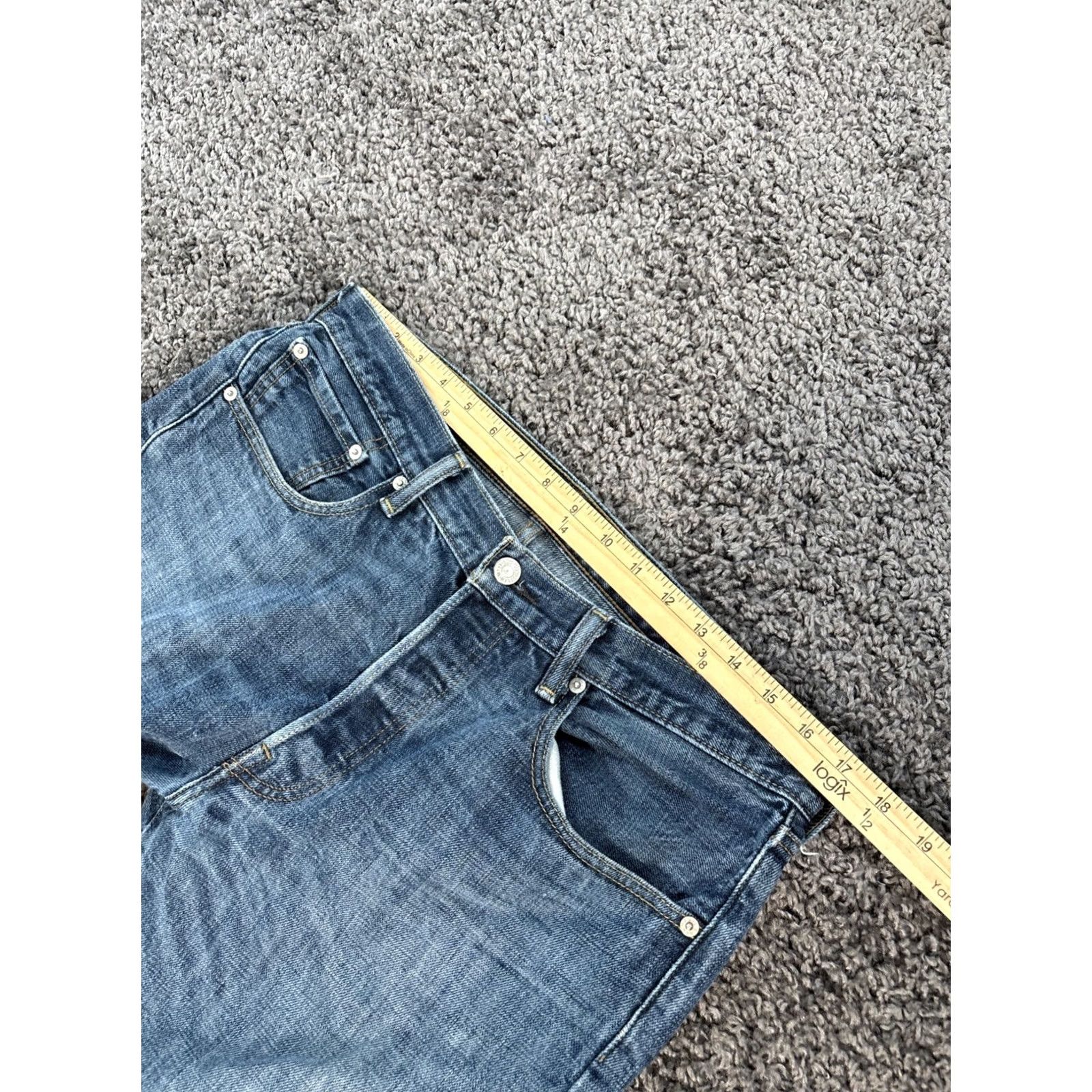 Levi's Levi's 501 Jeans Mens 34x33 Original Fit Straight Button Fly 100% Cotton Vintage Blue Size US 34 / EU 50 - 4 Thumbnail