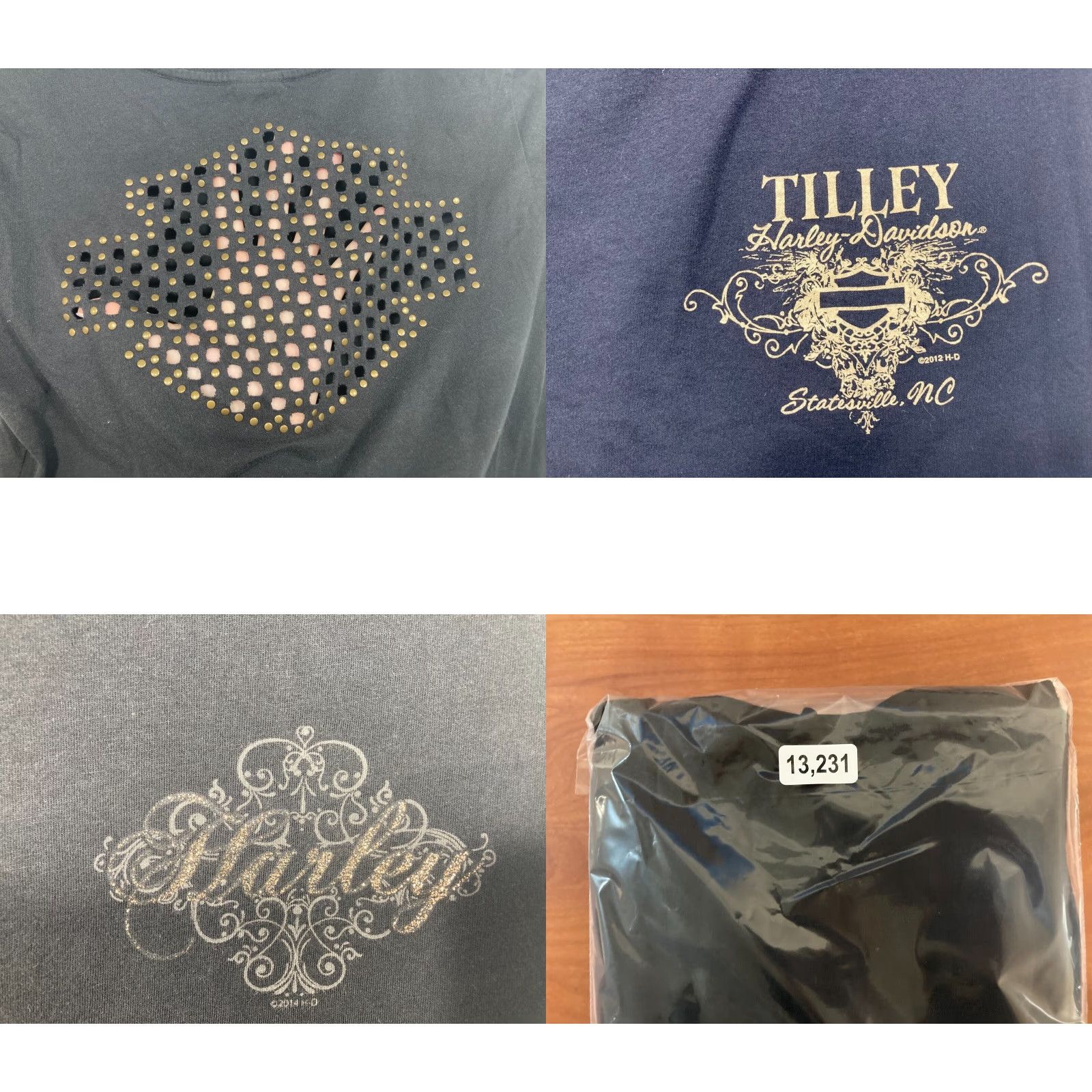 Harley Davidson Harley-Davidson Shirt Womens L Black Statesville NC Crown Women T-Shirt Graphic Logo Vintage: No Size L / US 10 / IT 46 - 8 Thumbnail