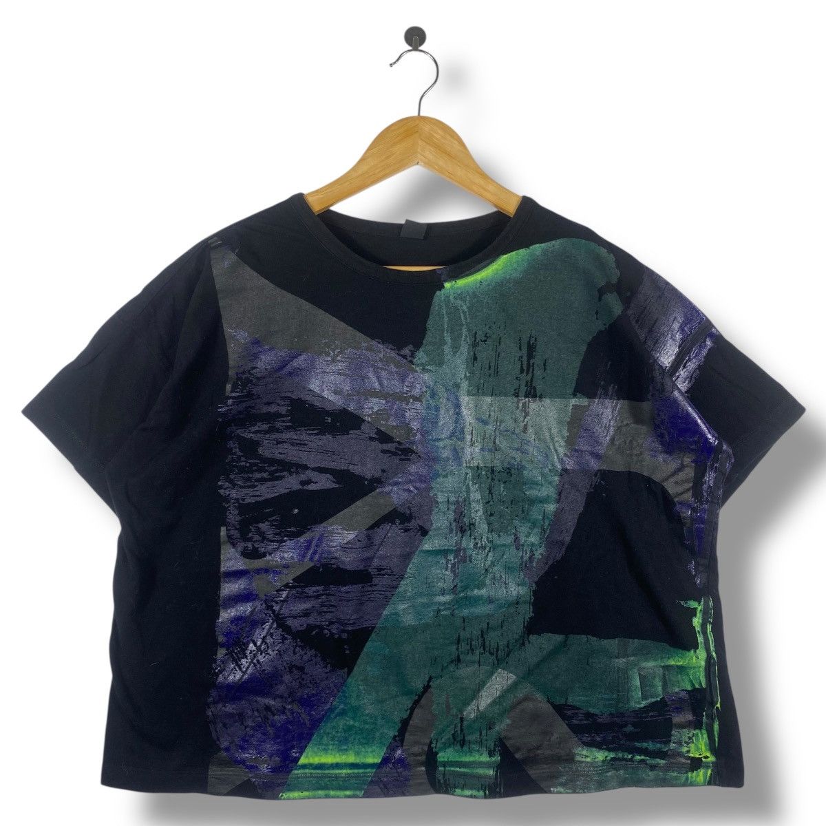 Y's Y's By Yohji Yamamoto Abstract Graphic Women Baggy Tee Shirt Size XS / US 0-2 / IT 36-38 - 1 Thumbnail