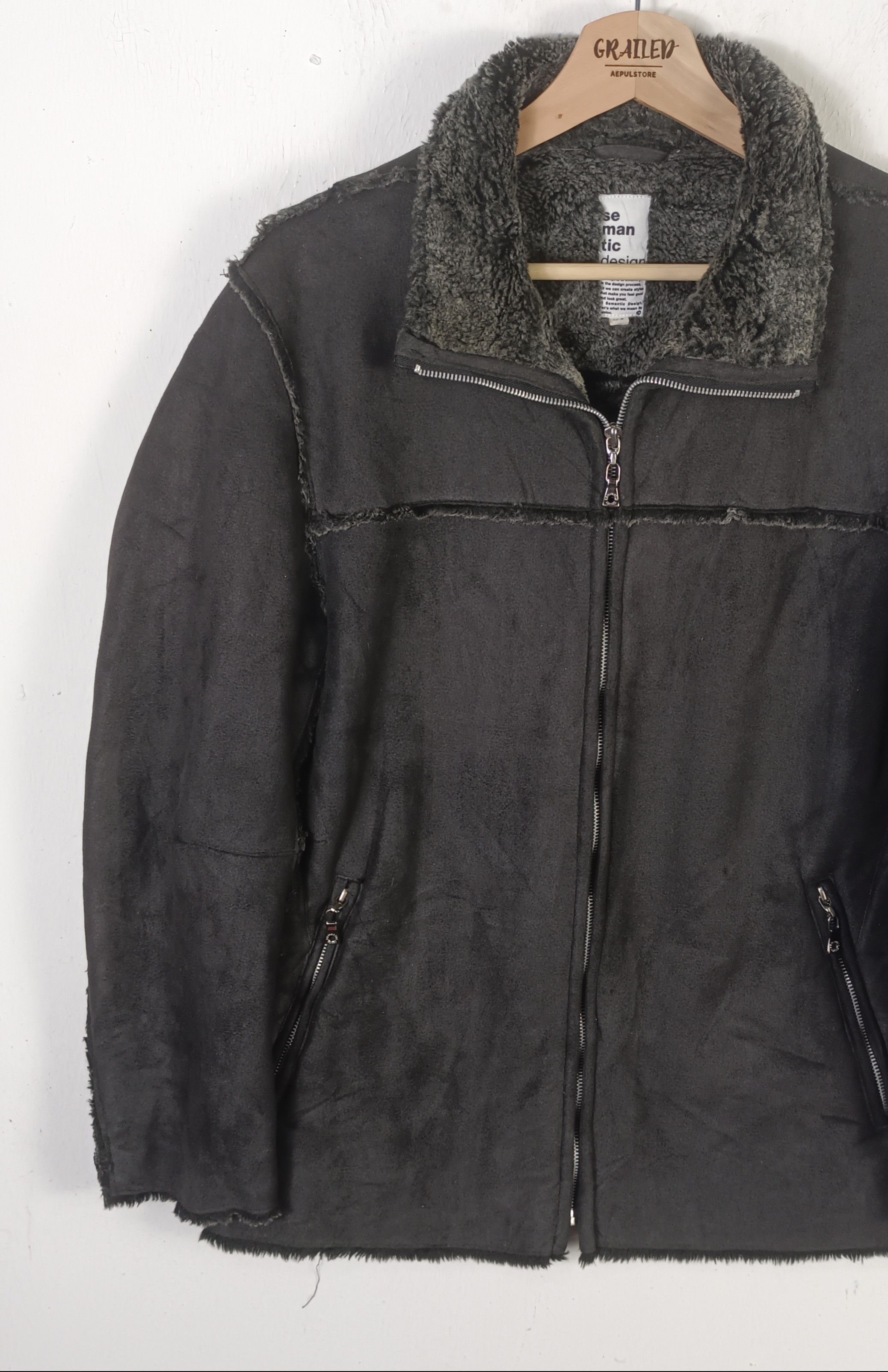 semanticdesign Semantic Design Burn Waxed Fur Jacket Size US M / EU 48-50 / 2 - 4 Thumbnail