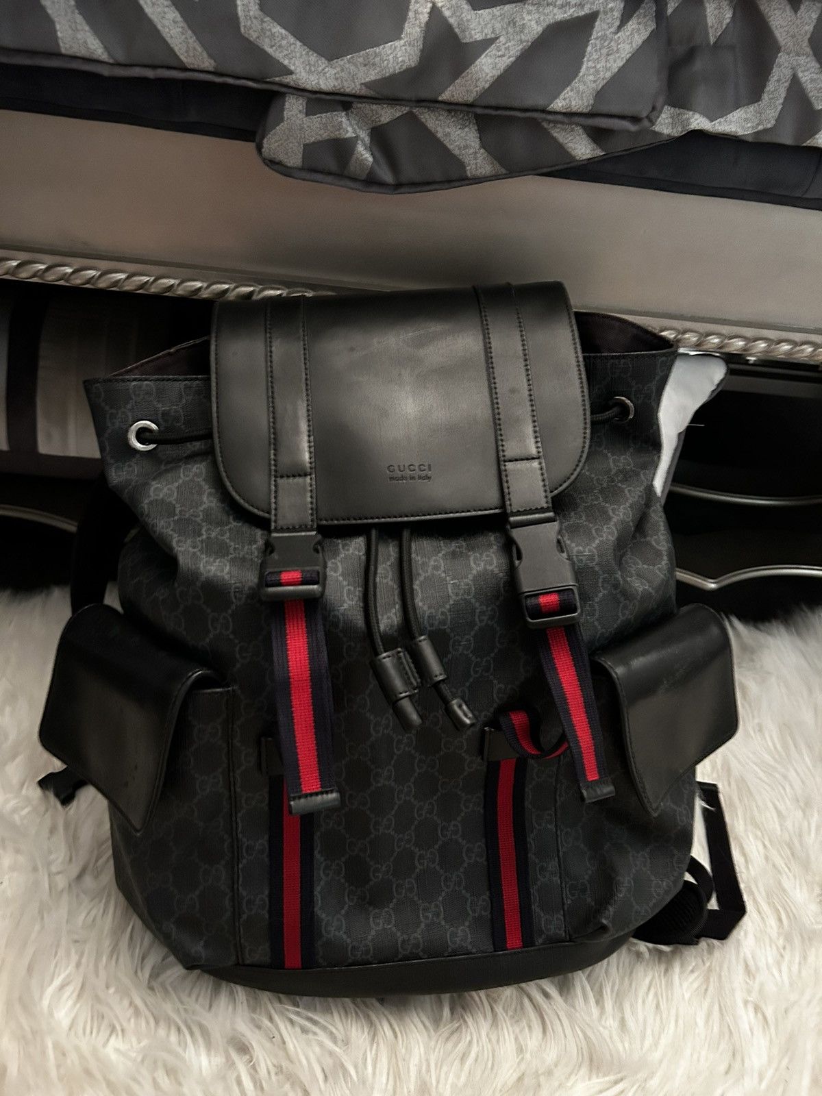 Gucci Gucci GG Black Canvas Backpack Grailed