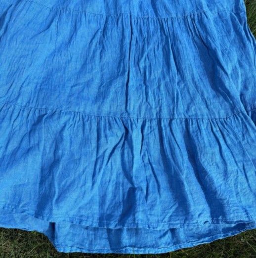 Other Francesca Bettini Italy Linen Dress Tiered Short Sleeve Size XL / US 12-14 / IT 48-50 - 2 Thumbnail