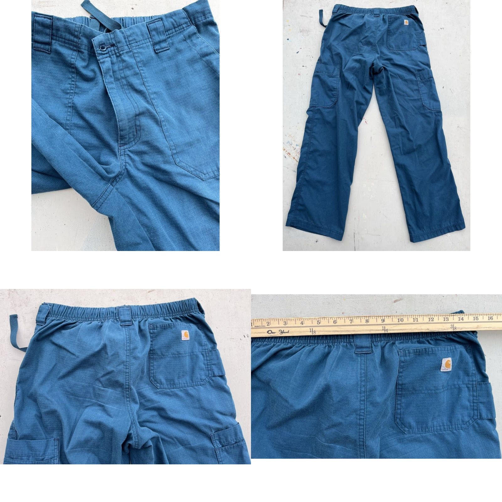 Carhartt VINTAGE Carhartt Pants Women Blue/Green Cargo S Hospital Nurse ER Workwear Size 28" / US 6 / IT 42 - 8 Thumbnail