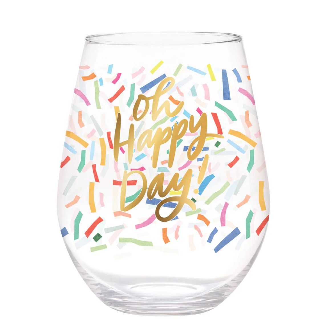 Other Slant Collections Oh Happy Day Jumbo Stemless Wine Glass Size ONE SIZE - 1 Thumbnail