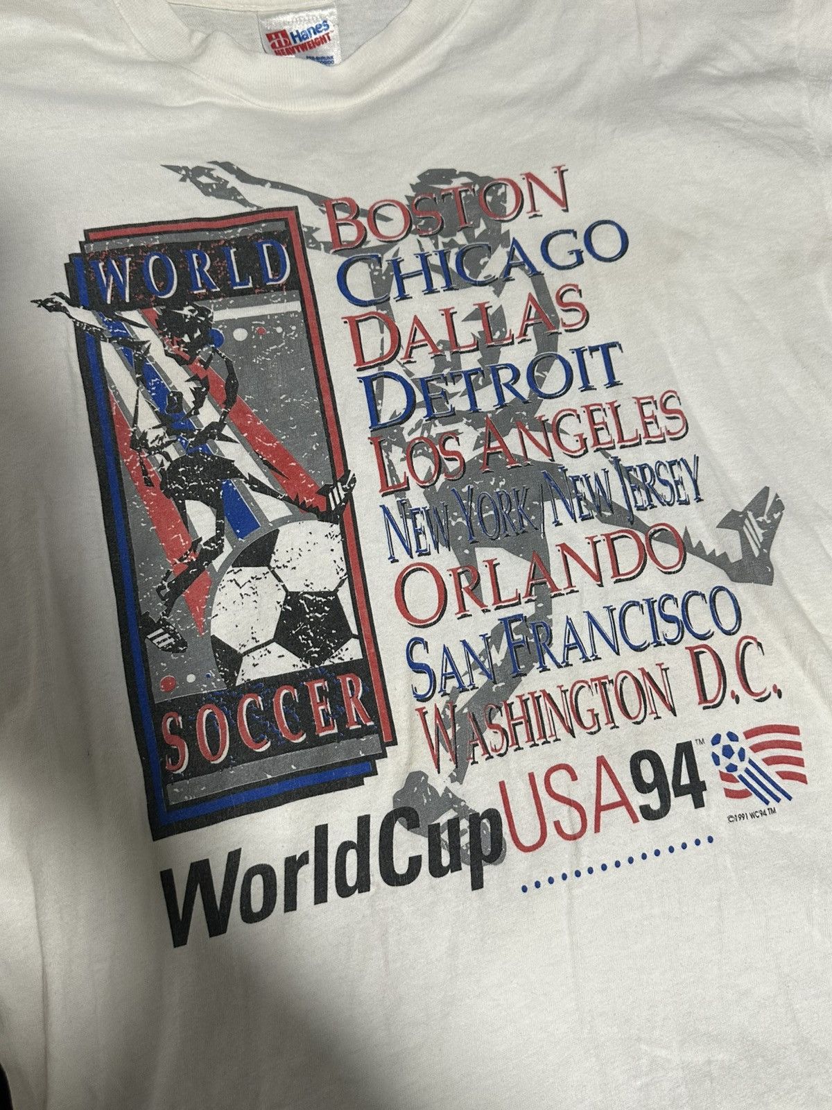 Other Vintage 1994 FIFA World Cup USA Graphic Tee - Hanes L Size US L / EU 52-54 / 3 - 2 Thumbnail