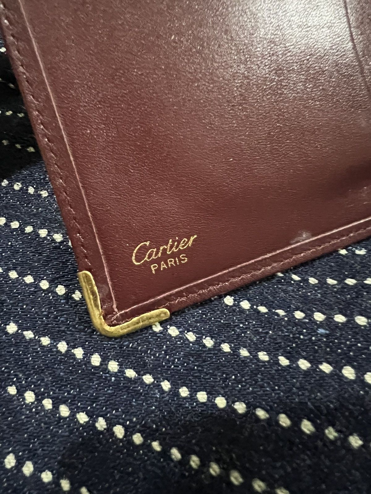 Cartier OG Cartier Mastrin Bordeux Leather Calf Skin BiFold Wallet Size ONE SIZE - 8 Thumbnail