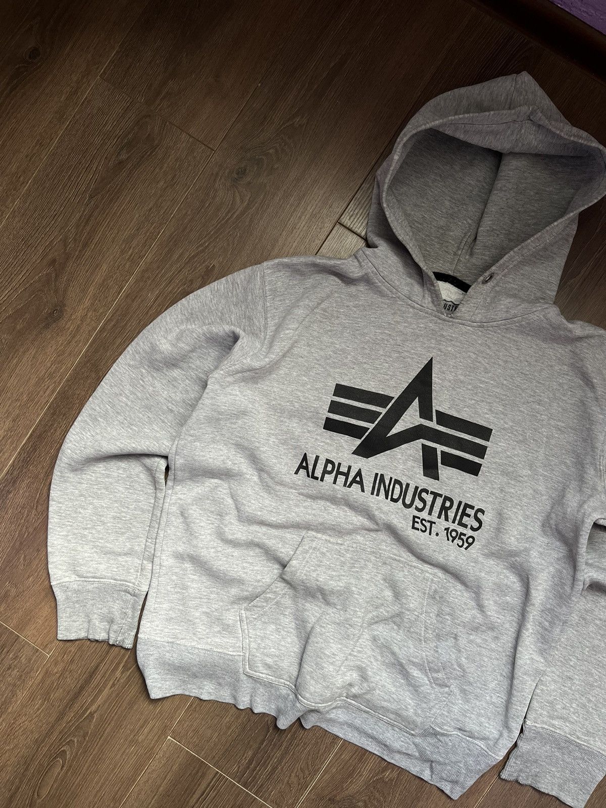 Alpha Industries × Vintage Vintage Hoodie Alpha Industries Big Logo Size US L / EU 52-54 / 3 - 3 Thumbnail
