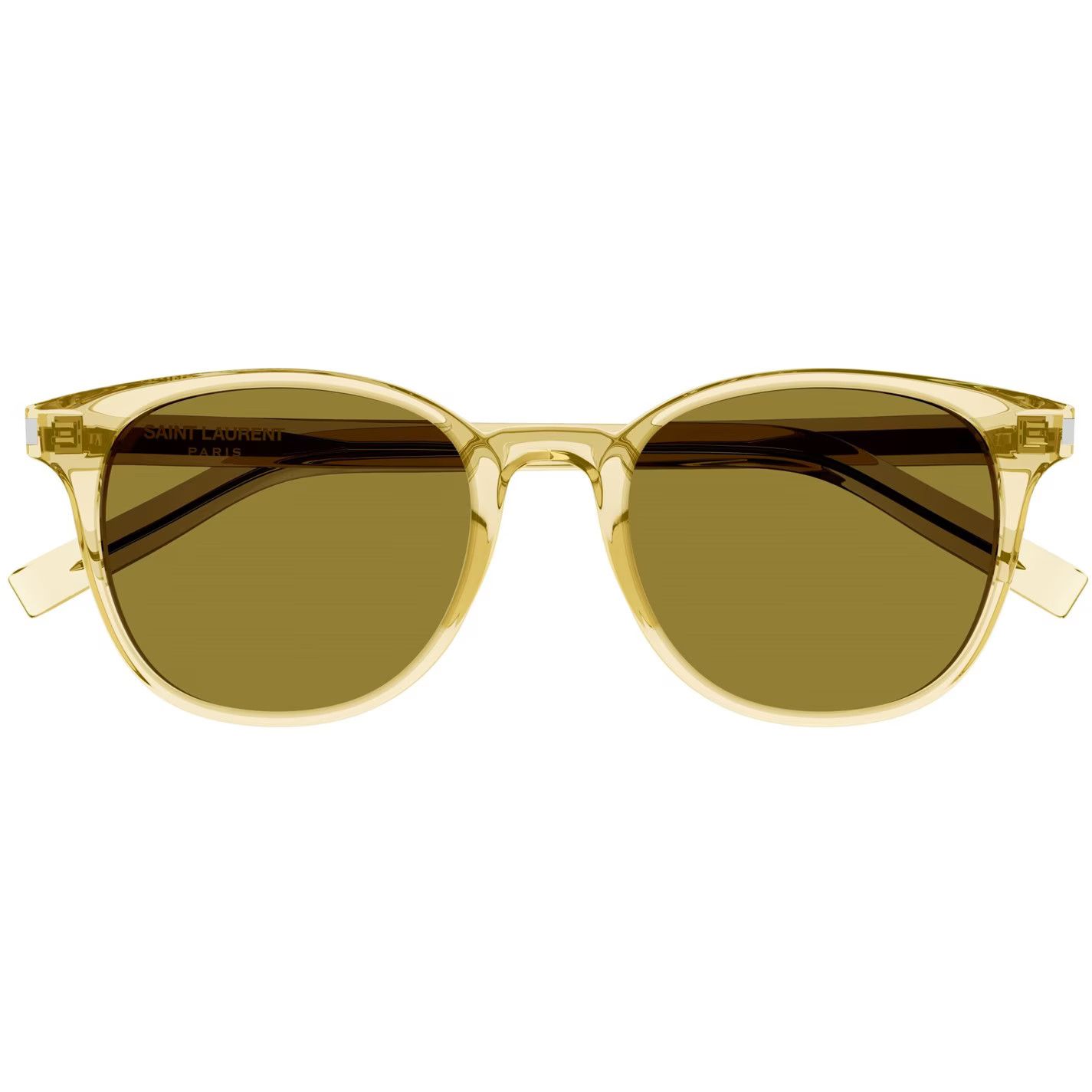 Saint Laurent Paris o1g2r1mq0426 Size: OS / Zoe Round Sunglasses in Yellow Size ONE SIZE - 1 Thumbnail