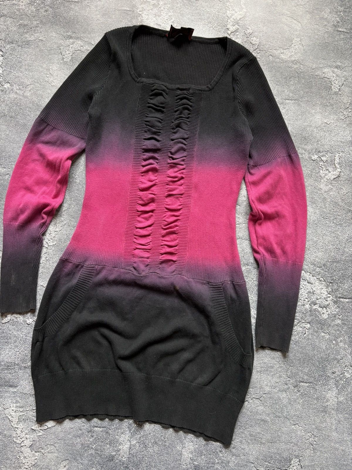 Missoni Vintage Missoni Foulard Ombre Gradient Ruched Knit Dress Size M / US 6-8 / IT 42-44 - 3 Thumbnail
