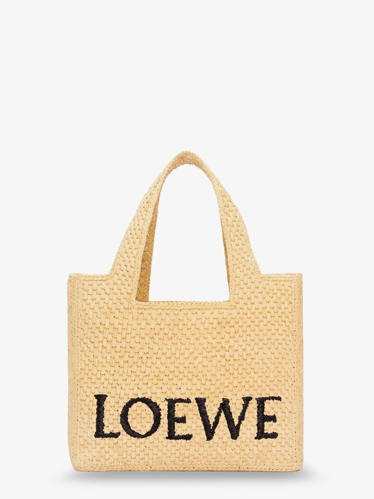 Loewe Loewe Paula's Ibiza -Small Loewe Font raffia handbag with em Size ONE SIZE - 1 Thumbnail