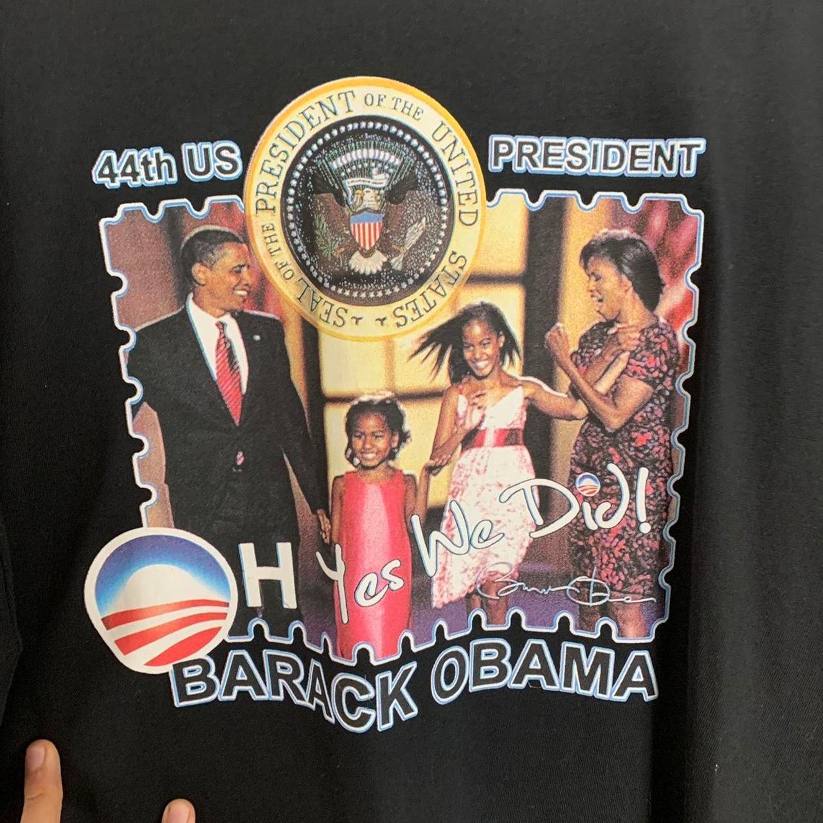 Vintage Barack Obama 44th US President Long Sleeve Size US XL / EU 56 / 4 - 3 Thumbnail