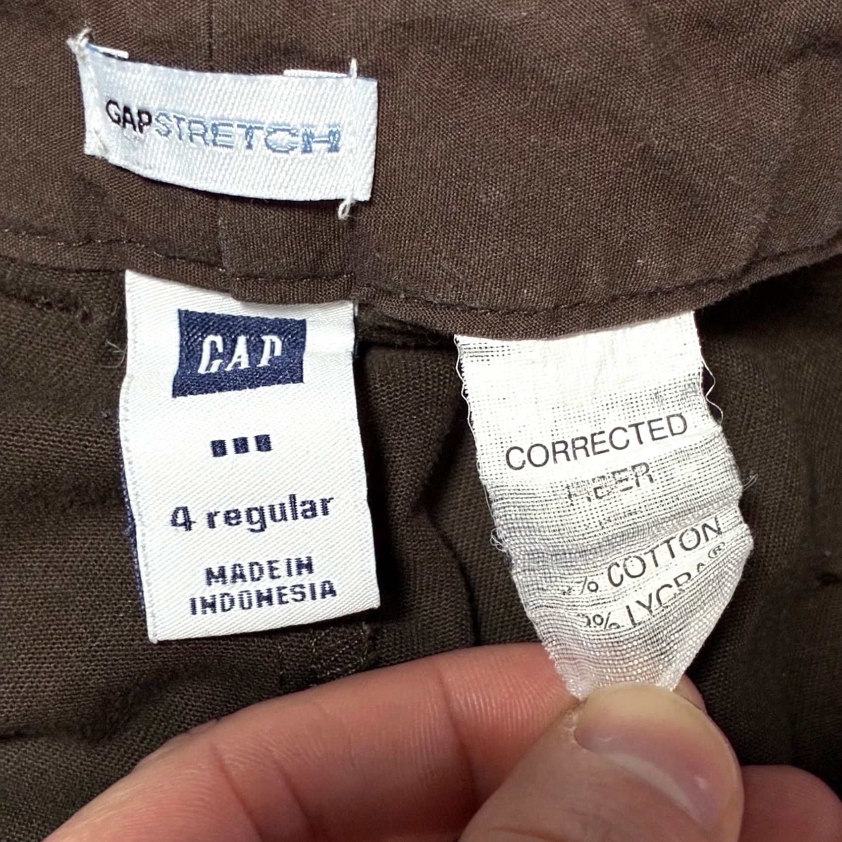 Gap GAP Pants Women Brown Bootcut 4 Regular Stretch Khaki Front Flat Twill Pockets Dress Work Casual Adult Womens Size 27" / US 4 / IT 40 - 5 Thumbnail