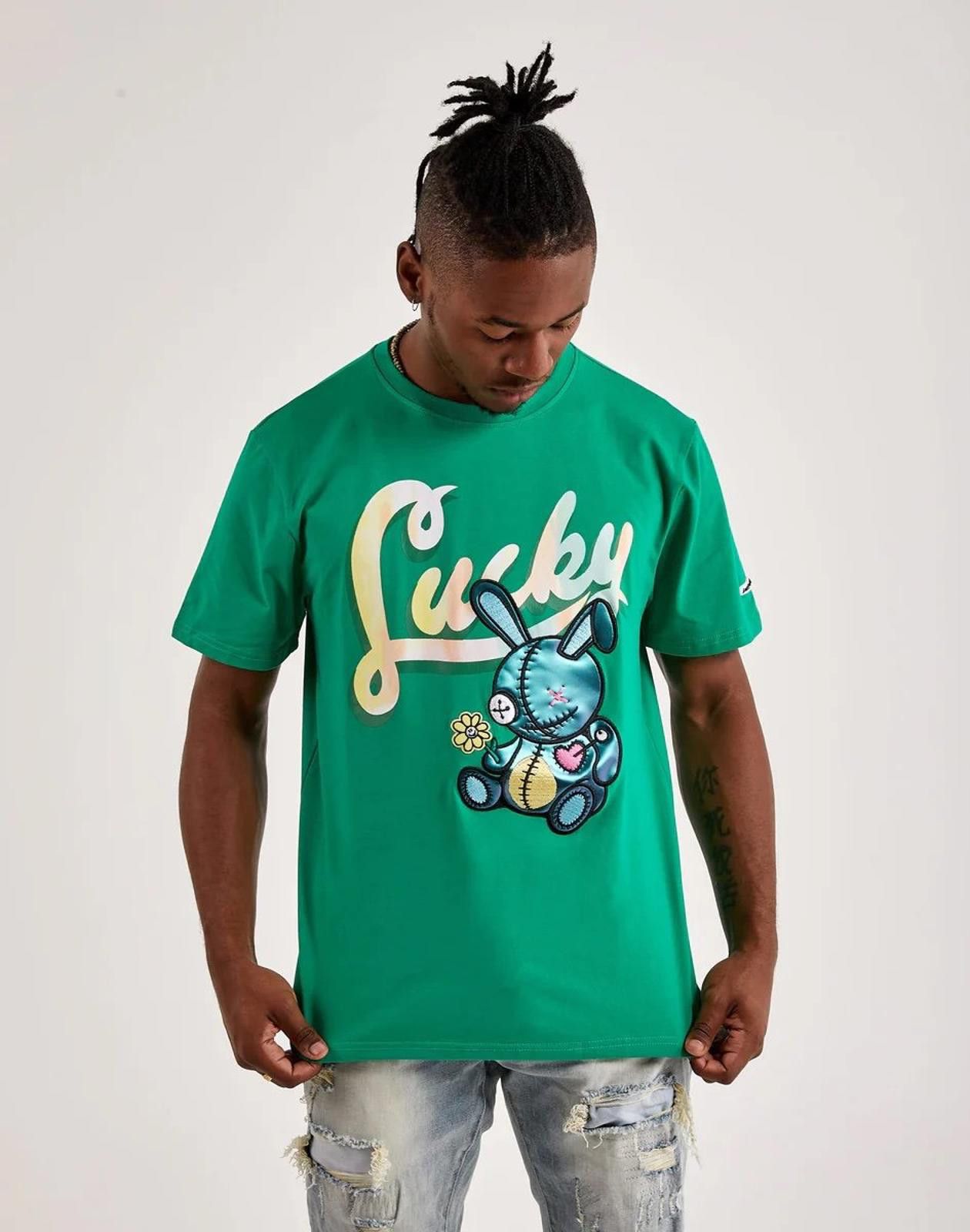 Other Lucky Charm Small Green Graphic T-Shirt with Bunny Design Size US S / EU 44-46 / 1 - 1 Thumbnail