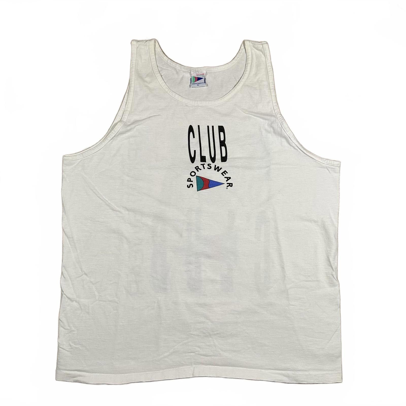 Other Club Sportswear Mens Tank Top XL White Vintage Size US XL / EU 56 / 4 - 2 Thumbnail
