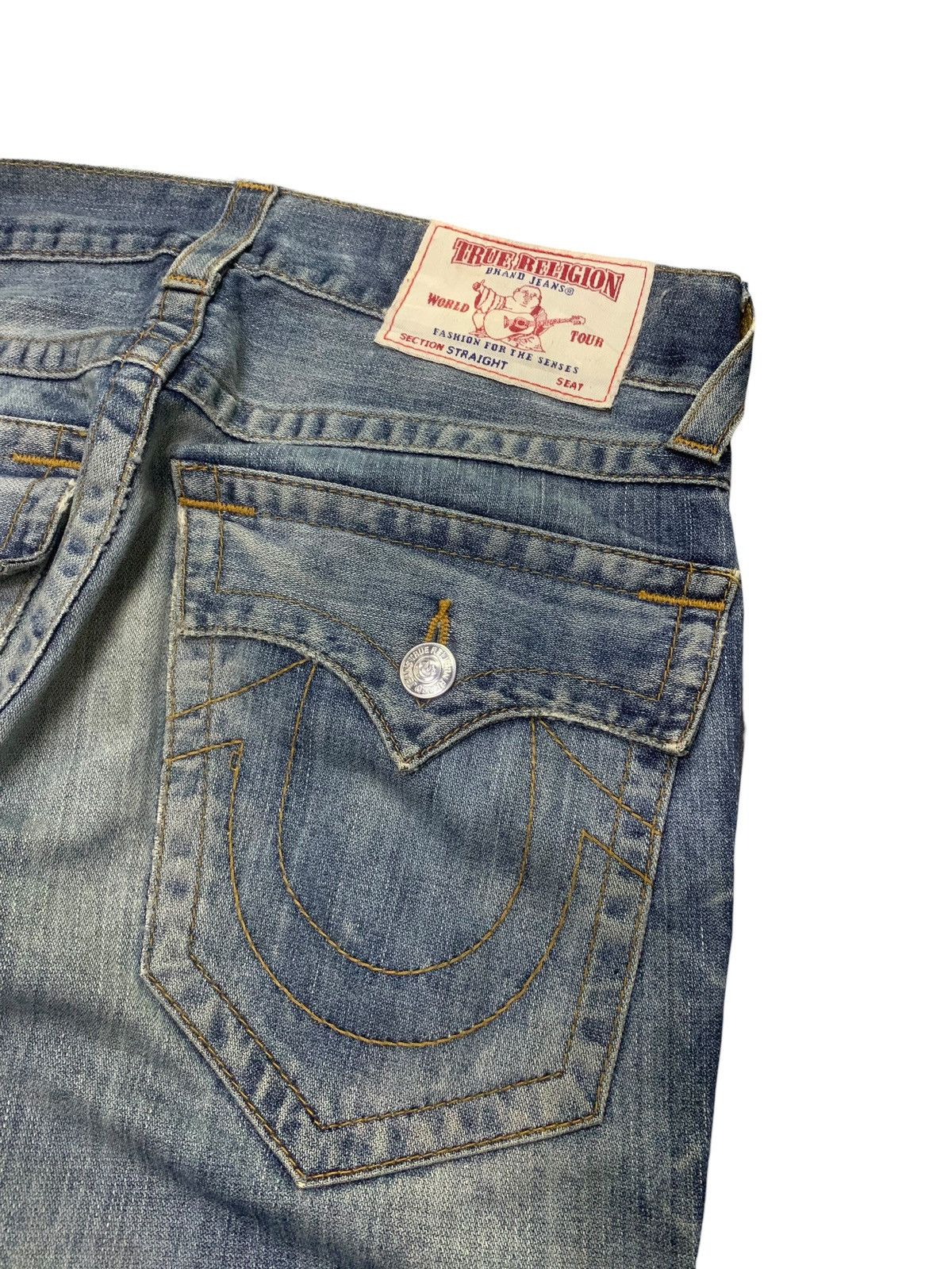 True Religion × Vintage True Religion Straight Cut Denim Pants Jeans Size US 31 - 11 Thumbnail