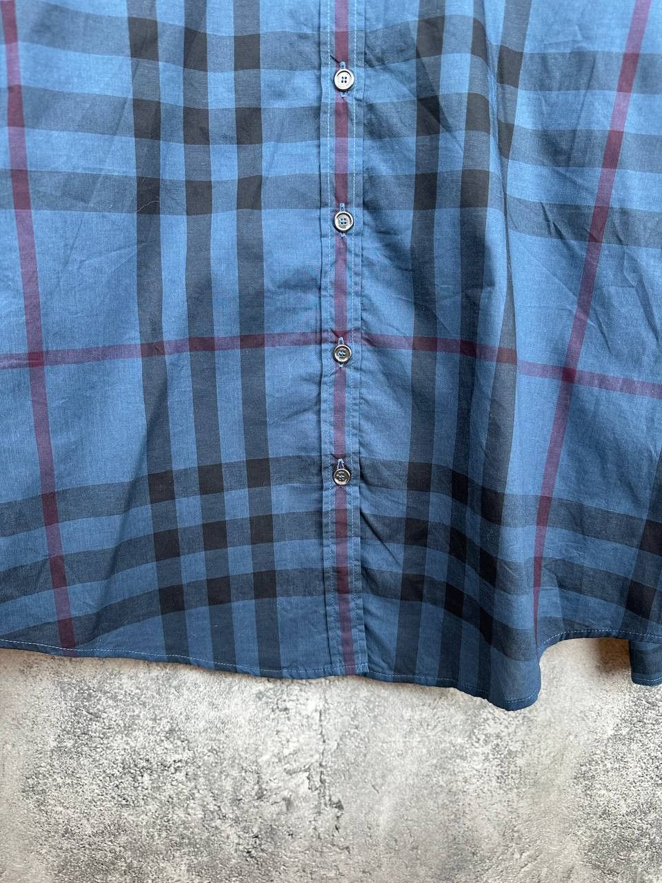 Burberry Burberry Brit Blue Check Plaid Cotton Shirt Button Up LS Size US L / EU 52-54 / 3 - 7 Thumbnail