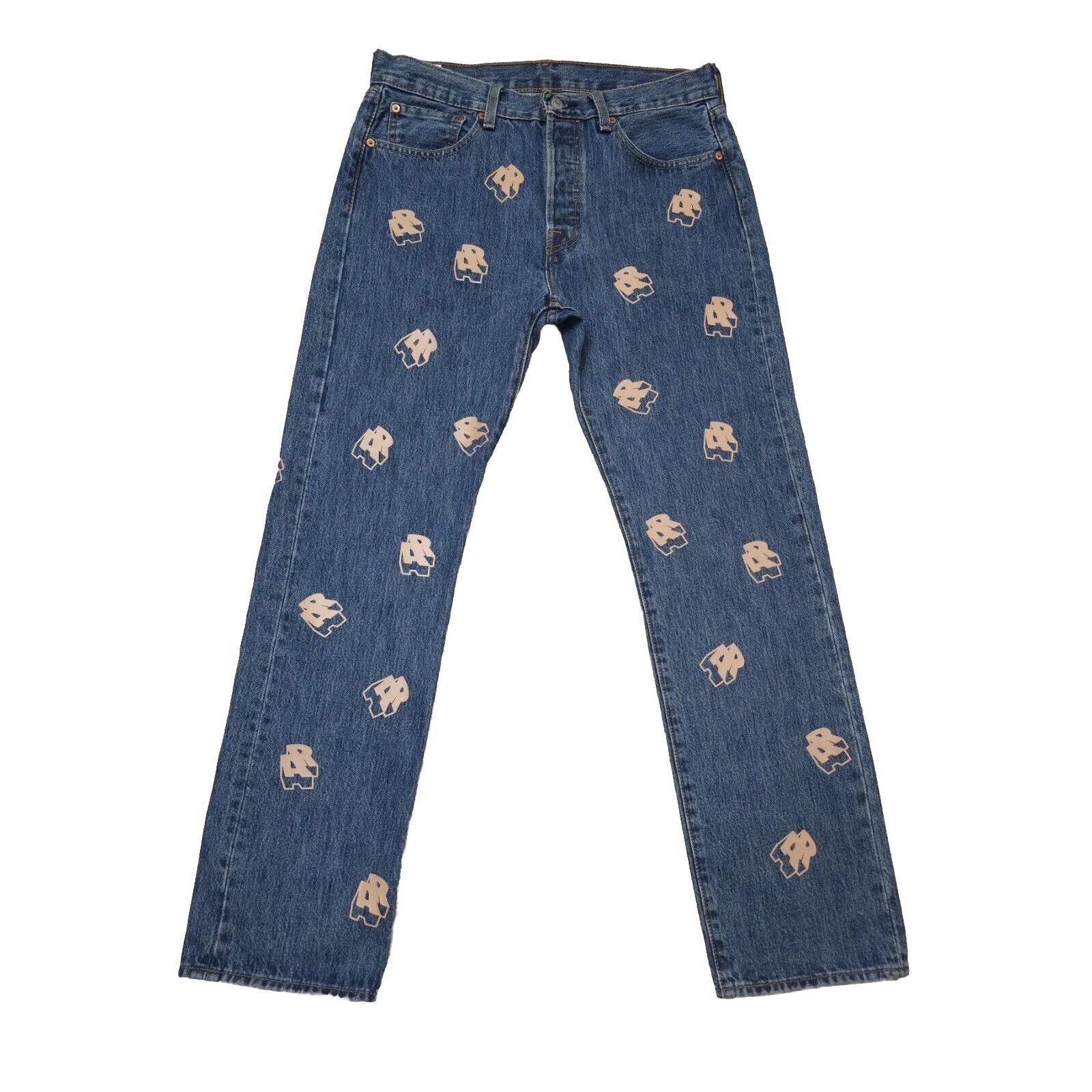 Levi's LEVI'S 501 Straight Leg Embroidered Denim Jeans Size 32×32 Size US 32 / EU 48 - 2 Thumbnail