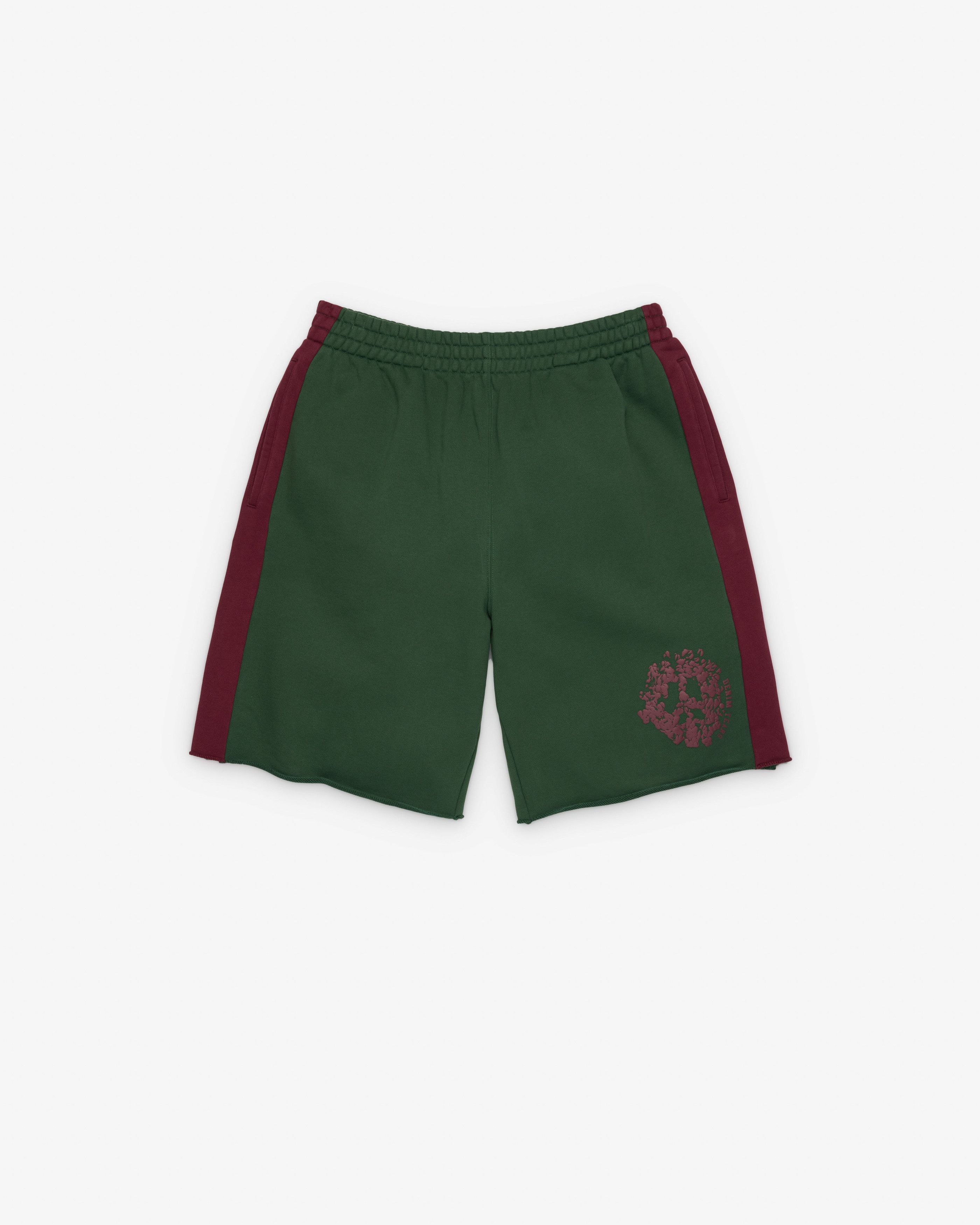DENIM TEARS Denim Tears University Sweat Shorts Green | Grailed