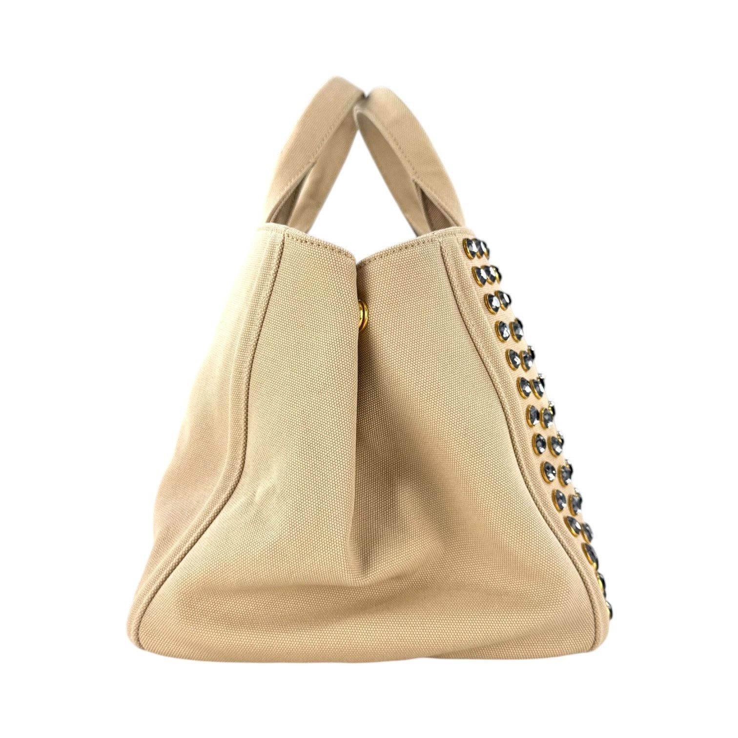 Prada Prada Rhinestone Canapa Tote Bag Size ONE SIZE - 4 Thumbnail