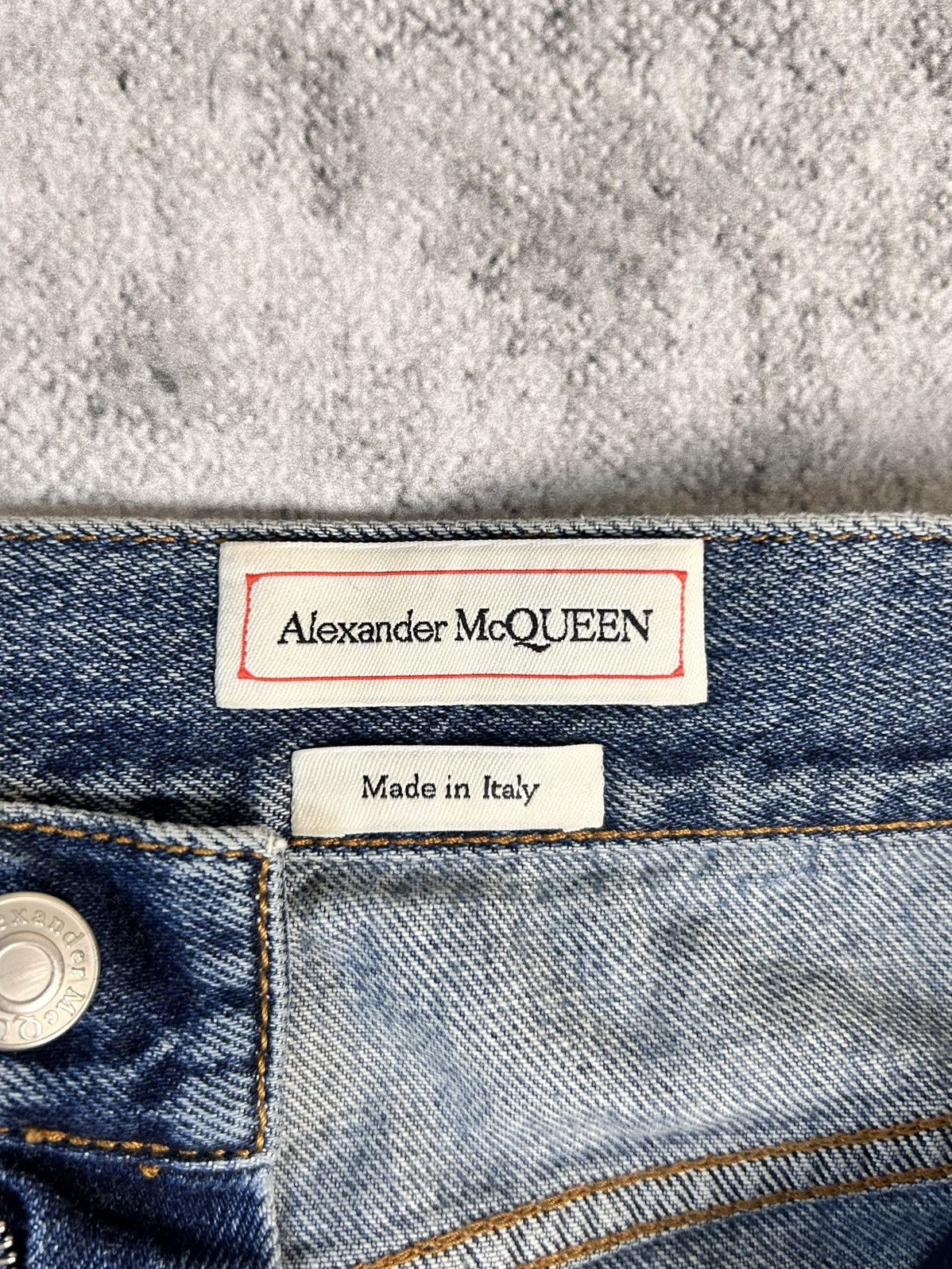 Alexander McQueen Vintage Alexander McQueen Cotton Blue Jeans Made in Italy Size 25" / US 0 / IT 36 - 10 Thumbnail