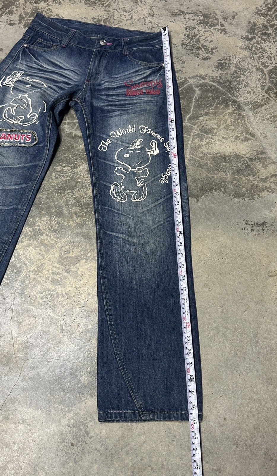 Cartoon Network × Peanuts Snoopy Peanuts Jean Leg Twisted Very Rare 🔥 Size US 30 / EU 46 - 14 Thumbnail