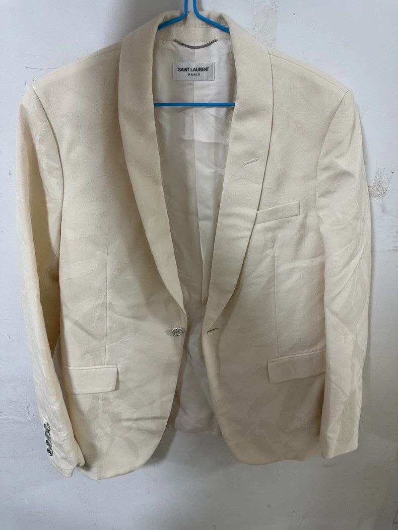 Saint Laurent Paris Saint Laurent Modern Beige Blazer Jacket Size US M / EU 48-50 / 2 - 1 Thumbnail