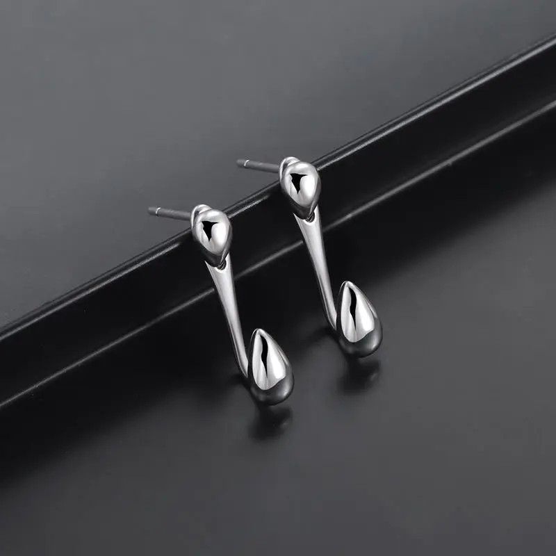 Jewelry Teardrop Stud Earrings for Men Women Size ONE SIZE - 4 Thumbnail