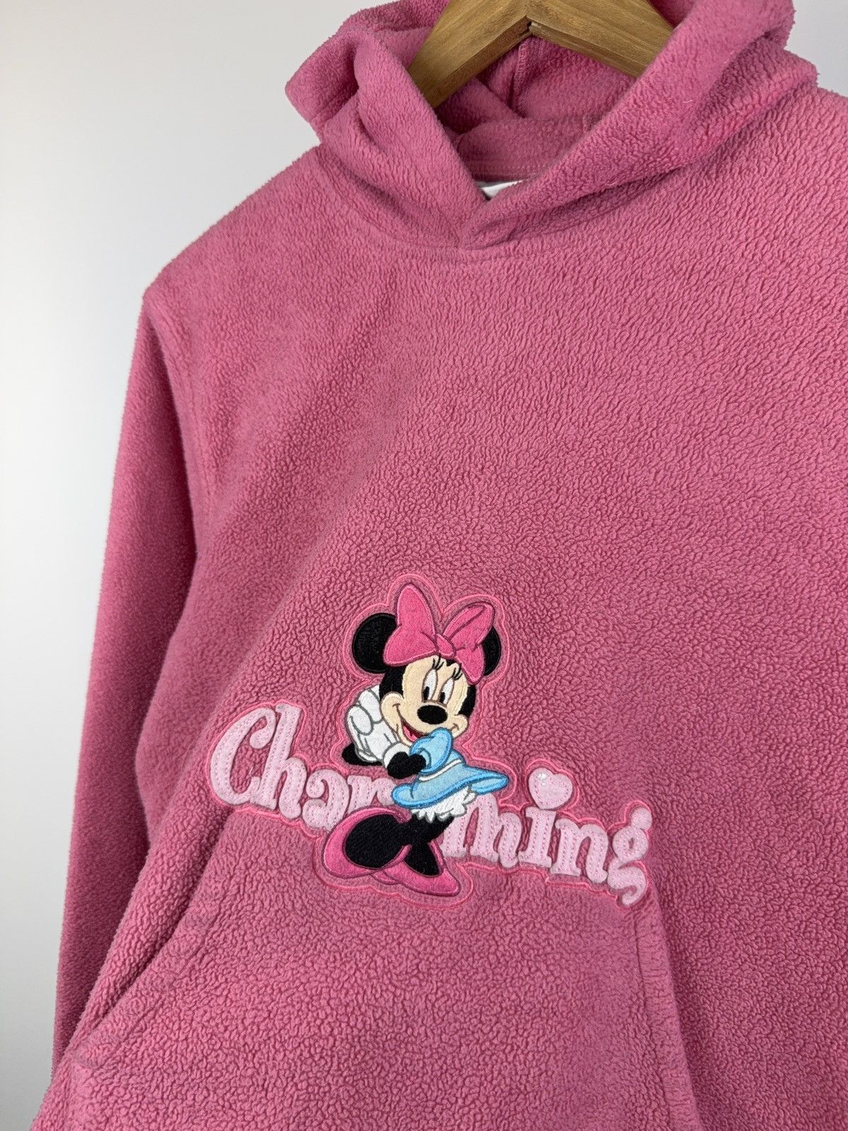 Disney Vintage 00s Charming Mini Mouse Disney fleece hoodie Y2K Size L / US 10 / IT 46 - 3 Thumbnail