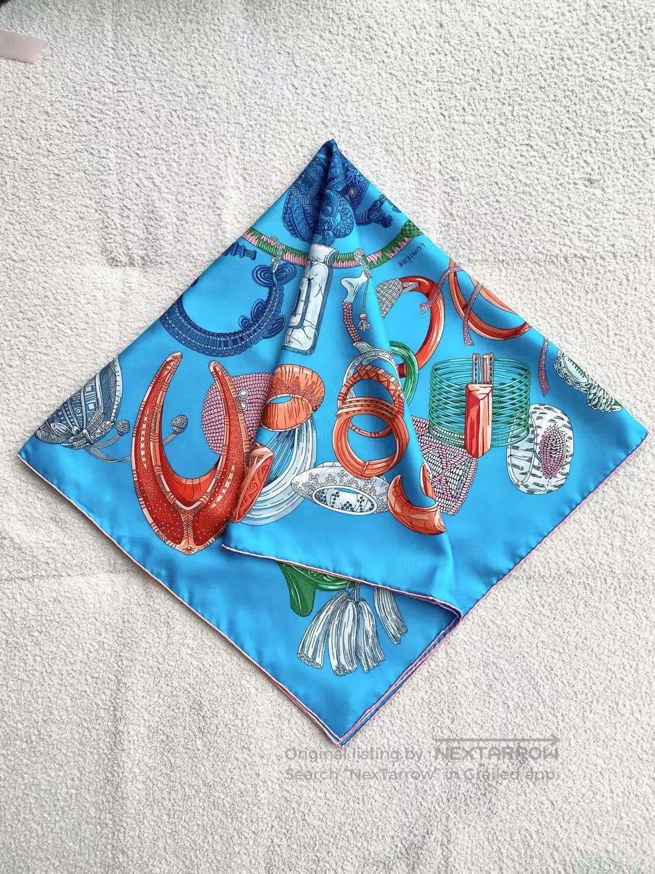 Hermes Hermes Printed logo silk scarf| Size ONE SIZE - 1 Thumbnail