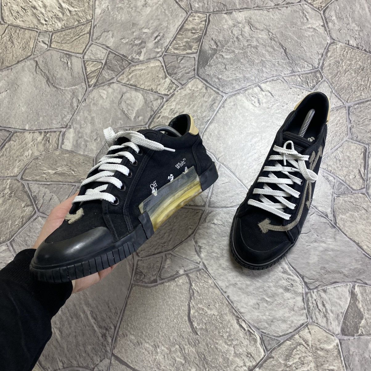 Off-White Off white shoes low vulcanized Black Size US 9 / EU 42 - 3 Thumbnail